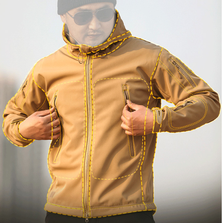 Tactical Jacket Mens Waterproof Military Coat Soft Shell Work Windbreaker Jacket