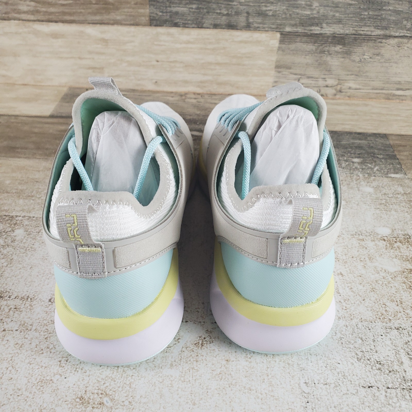 Kuru Atom Womens Shoes Sz 7.5 W Running Bright White Ice Blue Lace Up Sneakers