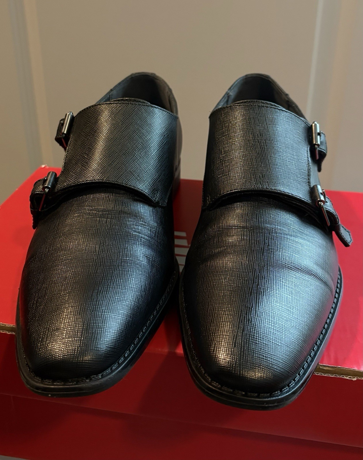 CALVIN KLEIN ITALY Collection Double Monk Strap Shoes US 10.MSRP $200
