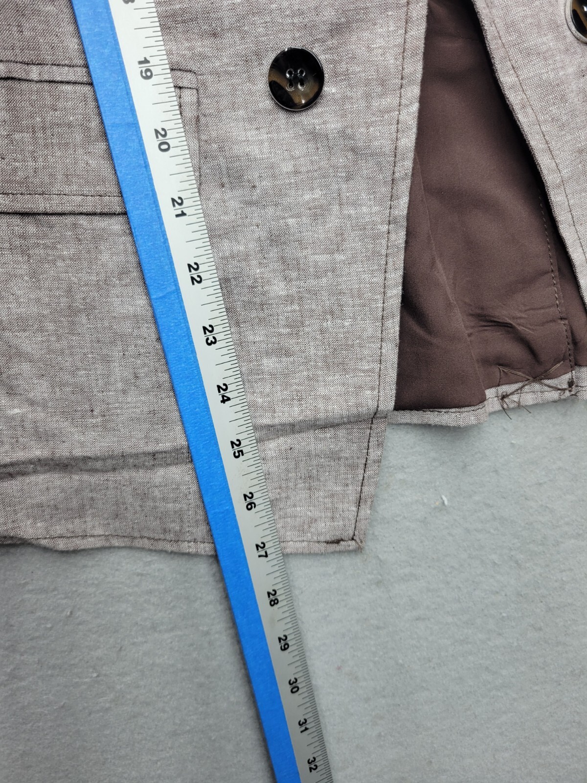 New York & Co Women Blazer 14 Gray Modern Heather Collared Lapel Button Buttons