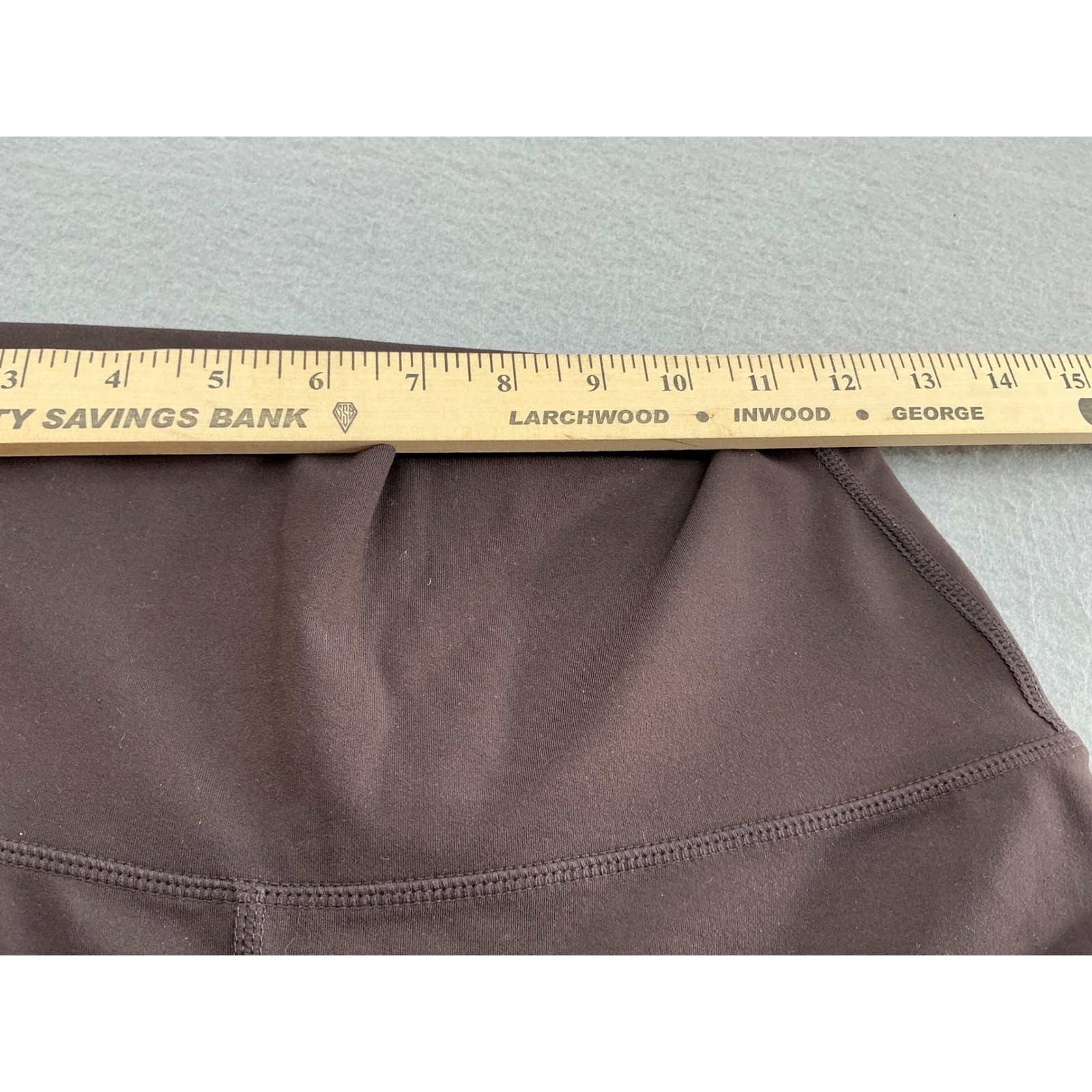Yogalicious Lux Everyday 5″ Short Brown High Waist Biker Shorts Large Activewear
