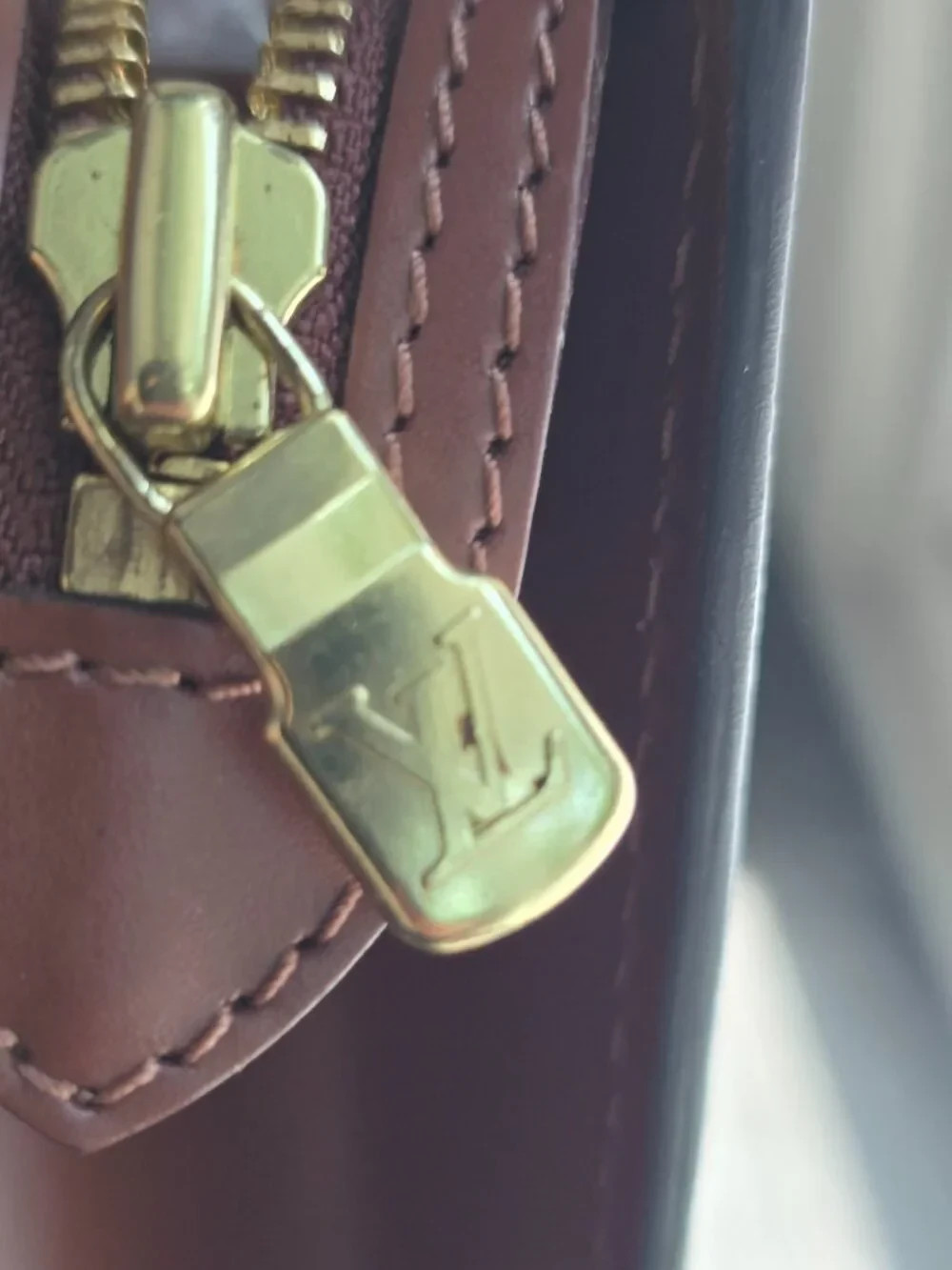 Authentic Louis Vuitton Pochette Homme Pouch Brown Leather