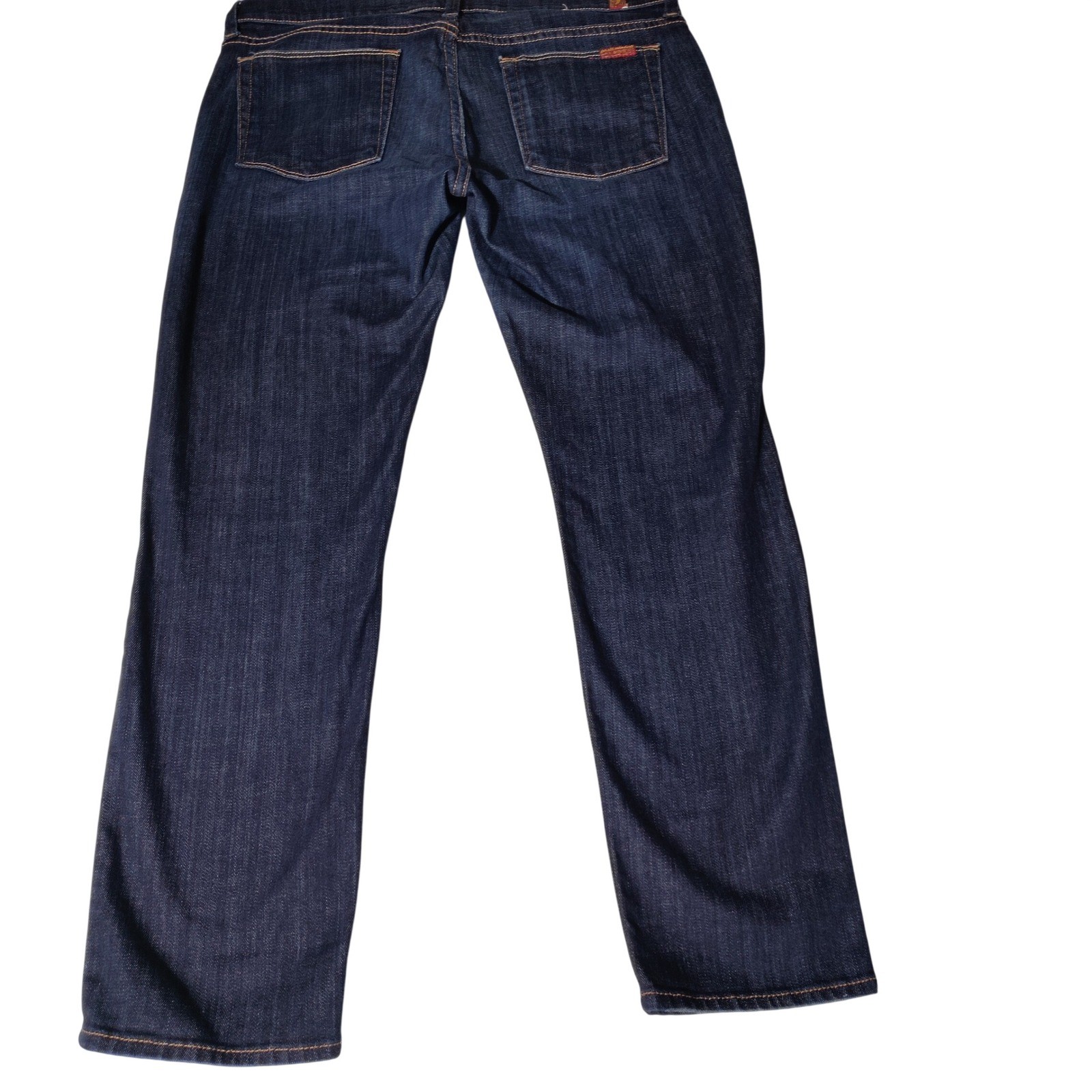 7 For All Mankind Slim Straight Jeans Size 30 (30.5″x26″ Actual) Made in USA