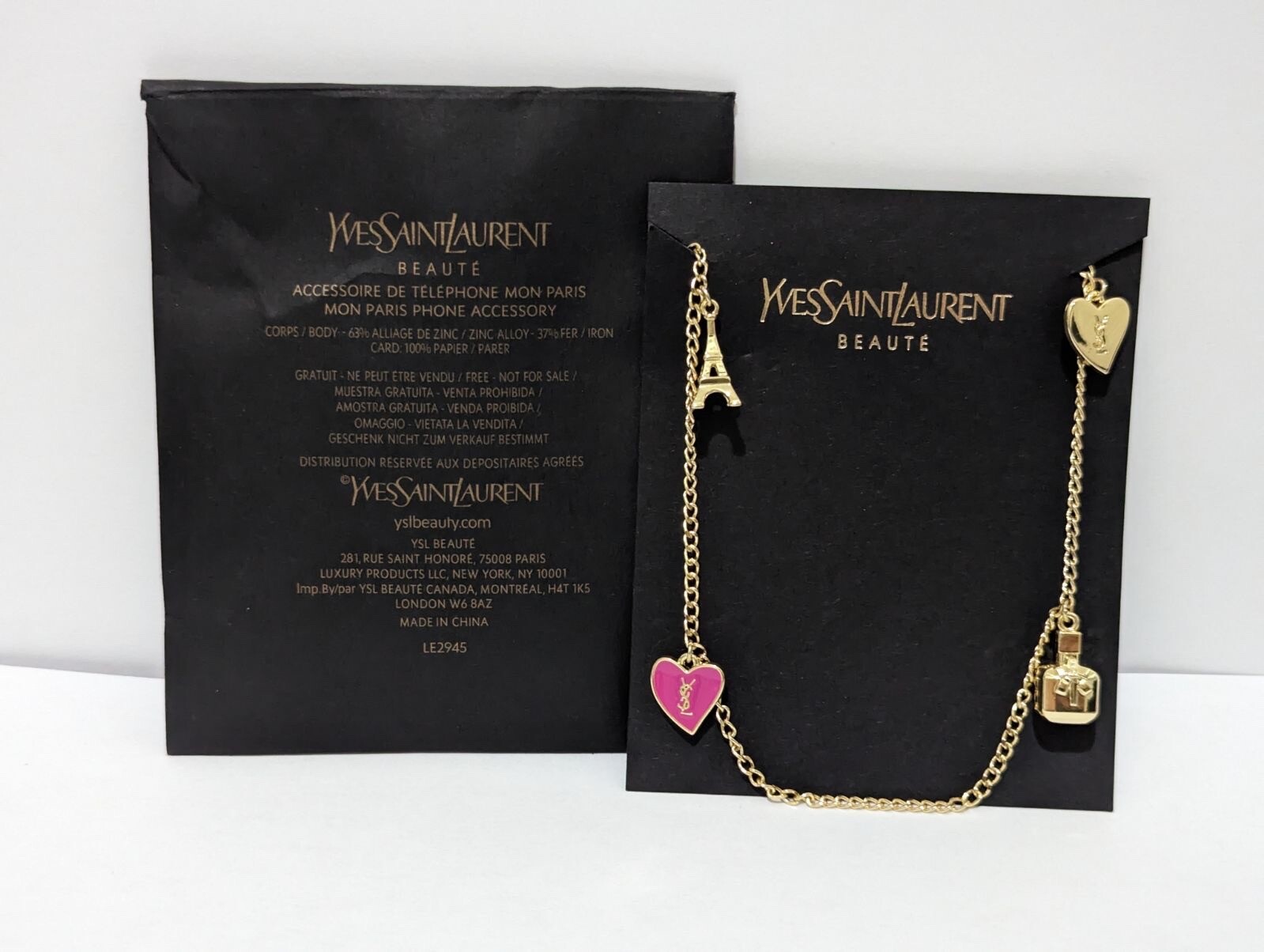 Yves Saint Laurent YSL beauty Mon Paris Charm phone purse bag accessory
