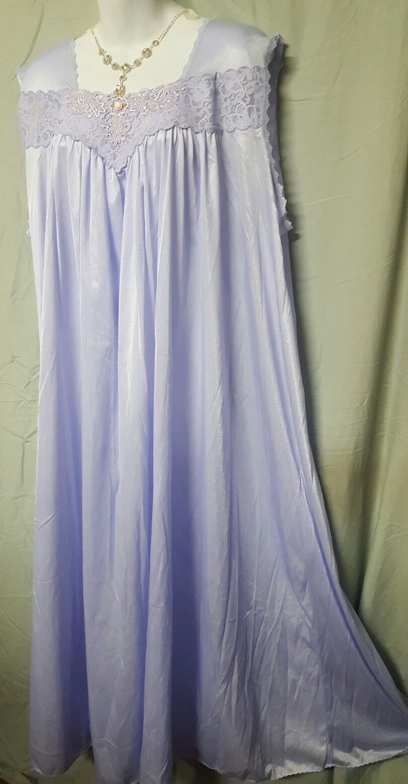Woman Within Nightgown Pink Blue Green Purple Sleeveless M L 1X 2X 3X 4X 5X