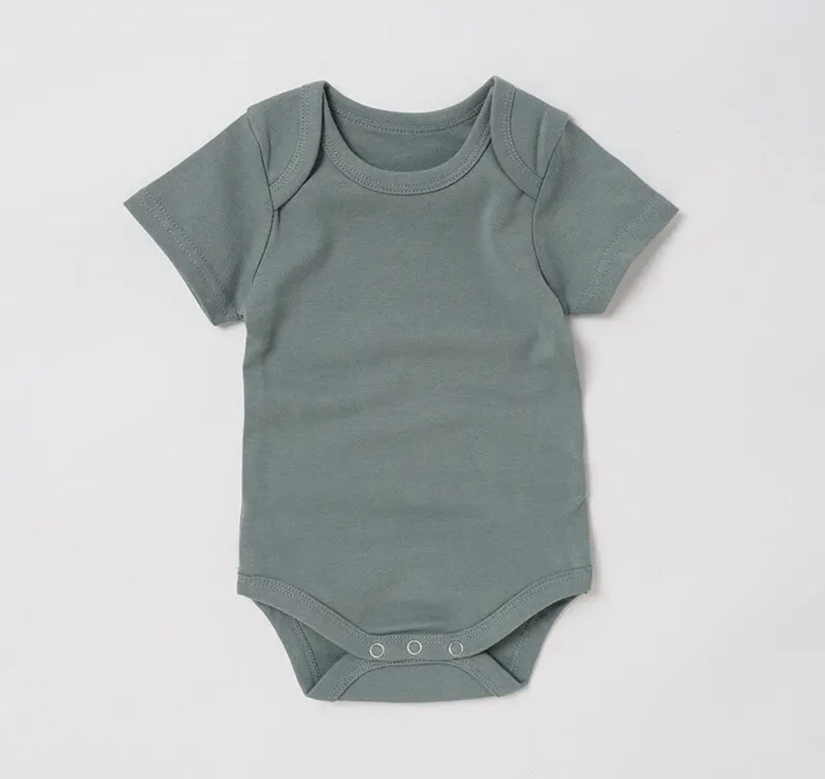 Gerber Baby Onesie Bodysuit 0-3M 100% Cotton SS Solid Snap Round Neck