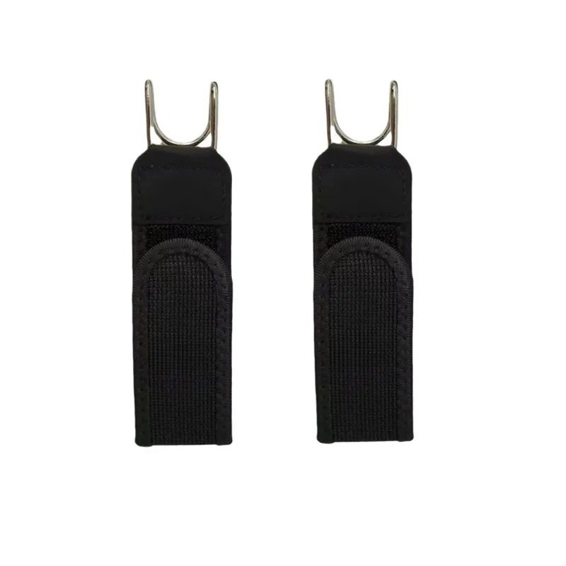 2PCS Tactical Metal Hook Elastic Belt Buckle-Less Invisible Waist Belt Closure