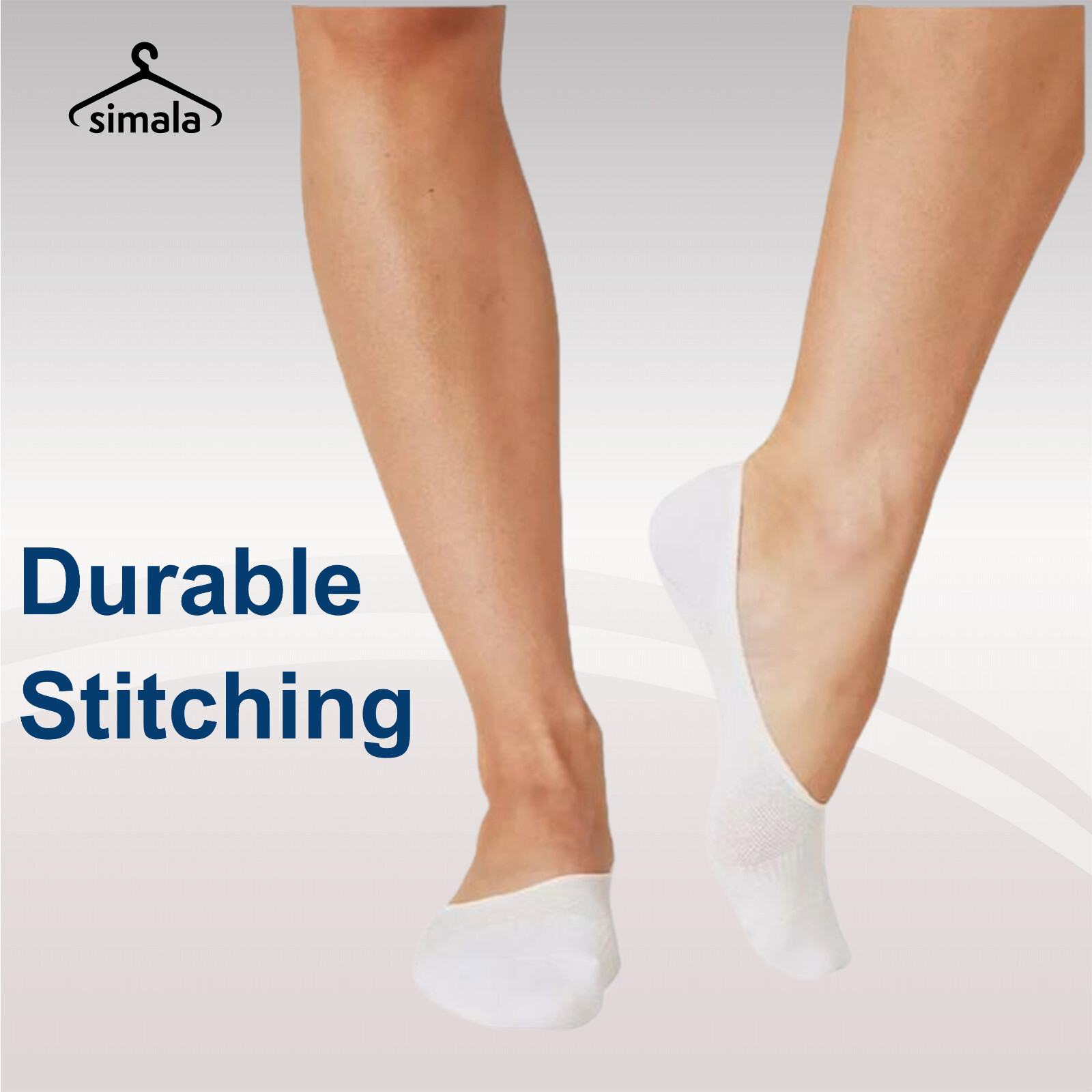 Invisible Trainer Socks For Women 98% Cotton Size 4-7 No Show Liner Socks
