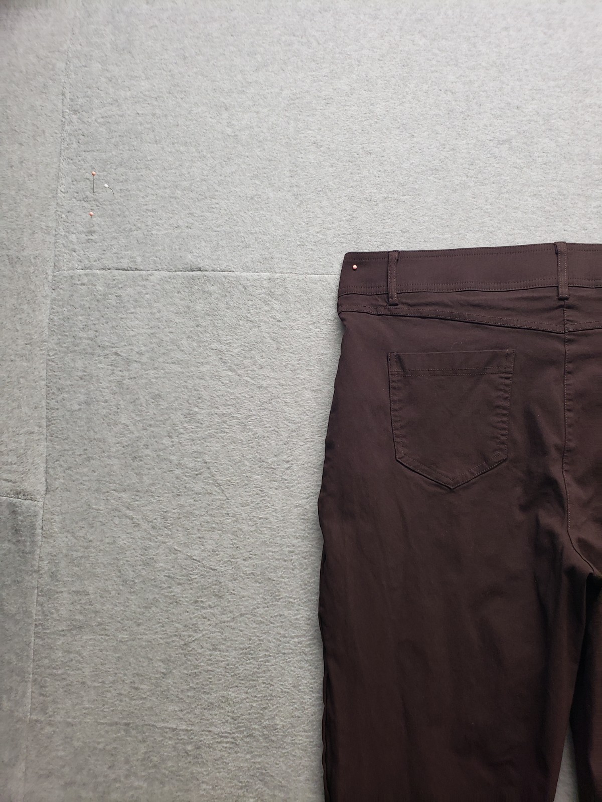 89th & Madison Women Pant 10 Brown Straight Leg High Rise Stretch Casual Career