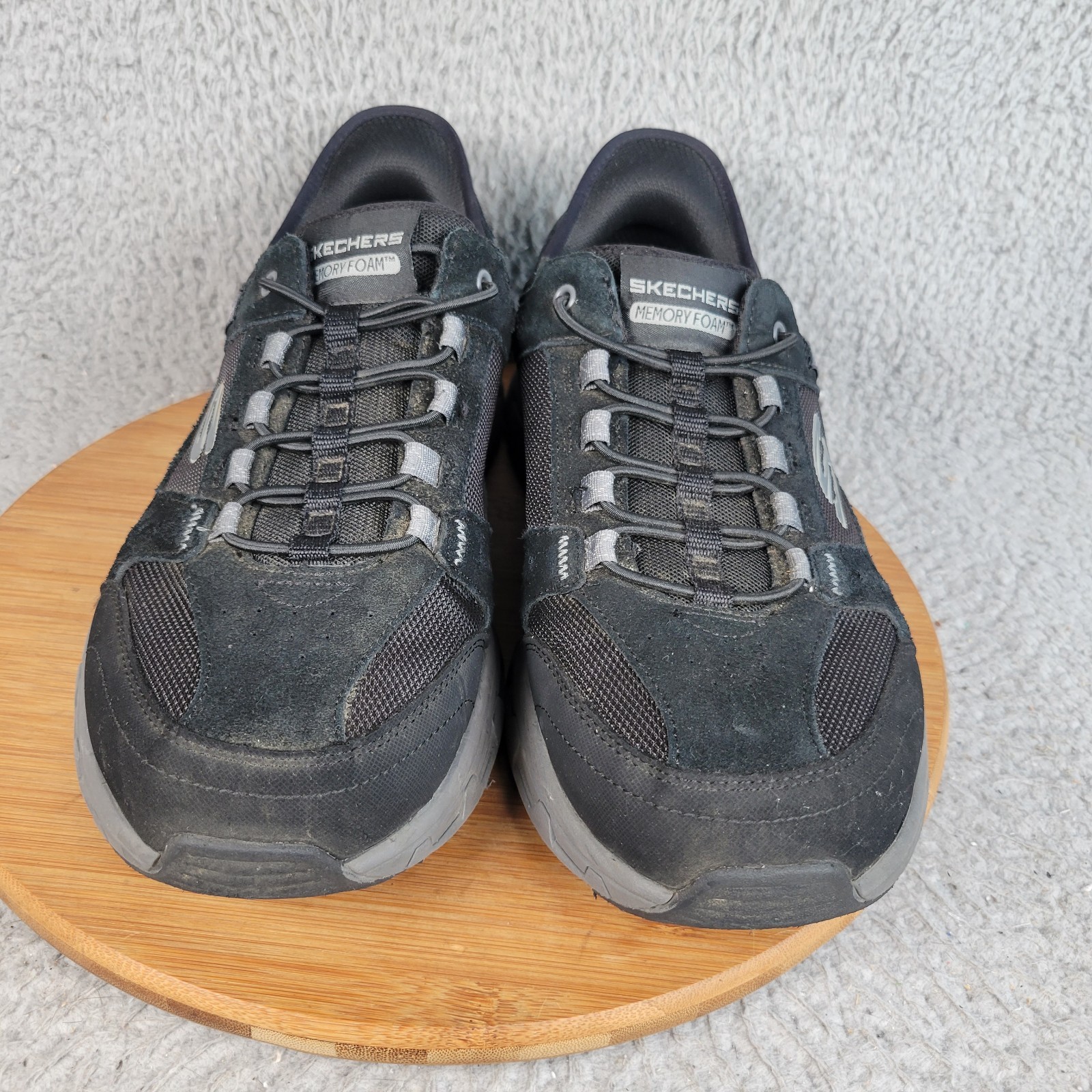 Skechers Hands Free Slip-ins Relaxed Fit: Oak Canyon Black/Charcoal 11 X-Wide