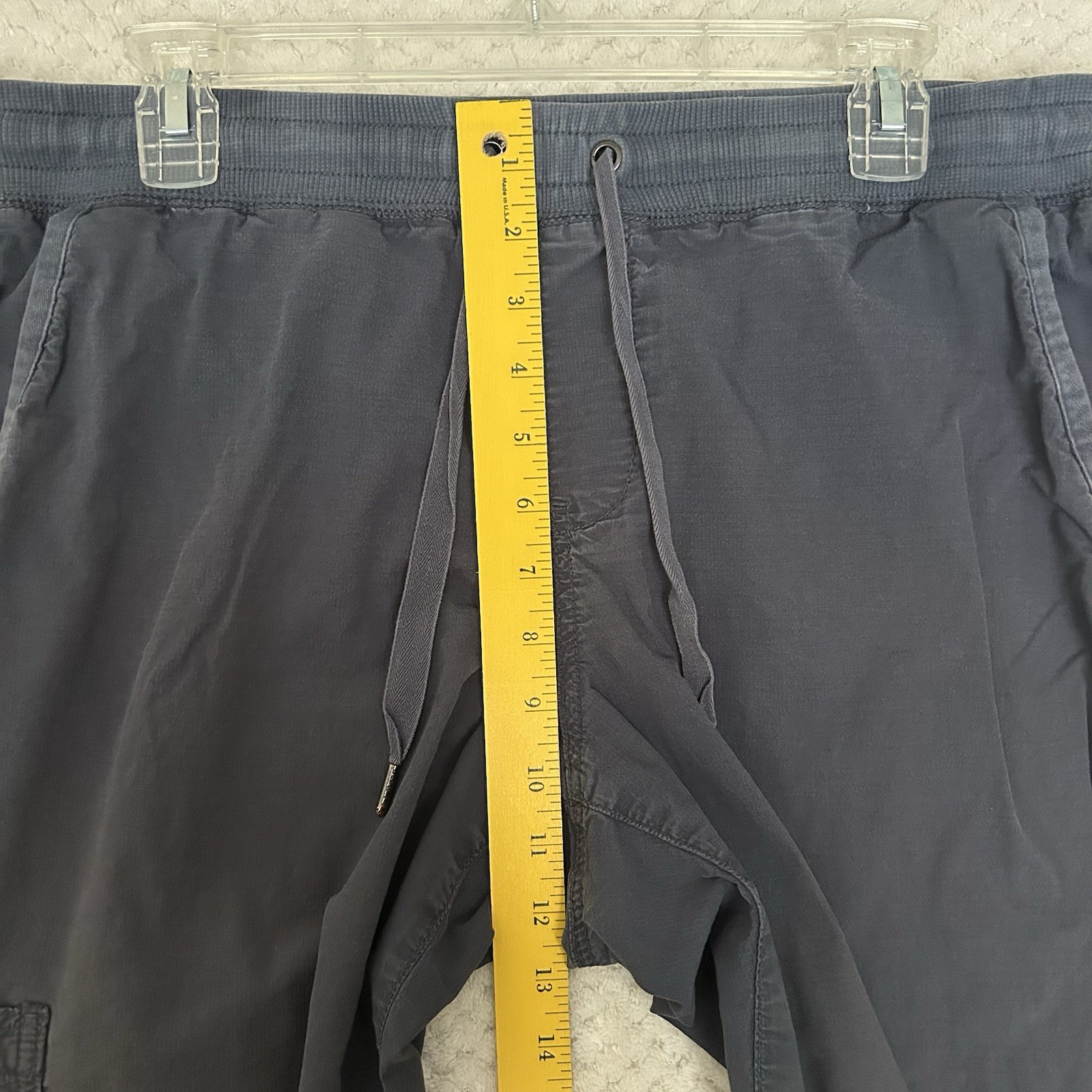 LL Bean Ripstop Cargo Pants Women M Navy blu Straight Leg Drawstring 505027