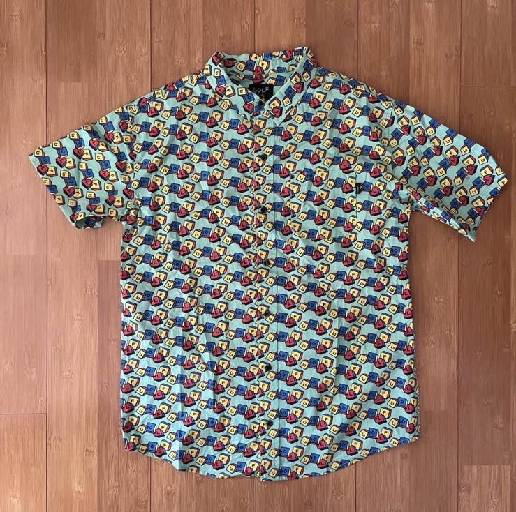 Super Rare Golf Wang Blocks Button Up SZ MD – Brand New