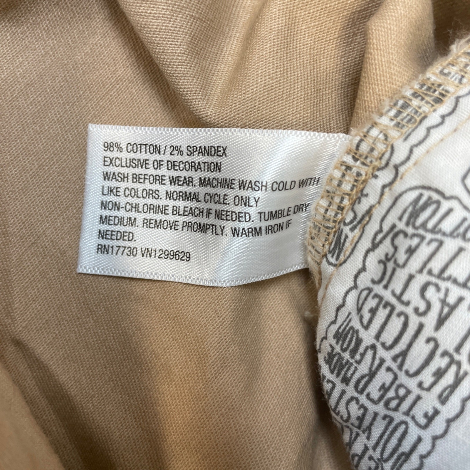 Wild Fable Women’s Fold over Chino Skort Light Taupe Size 17