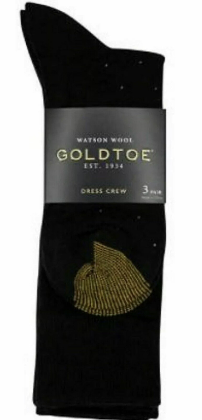 Gold Toe Men’s Wool Blend Dress Sock 2 Pack Of 3 Total 6 Pair Free Shipping
