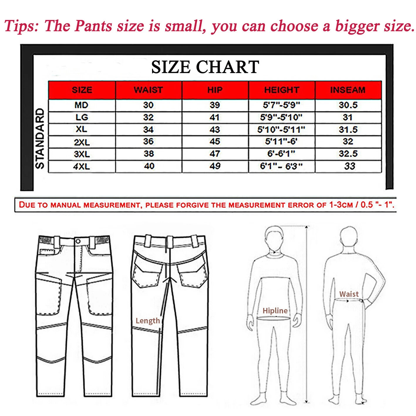 Mens Tactical Cargo Pants Soldier Straight-fit Work Combat Trousers Outdoor US