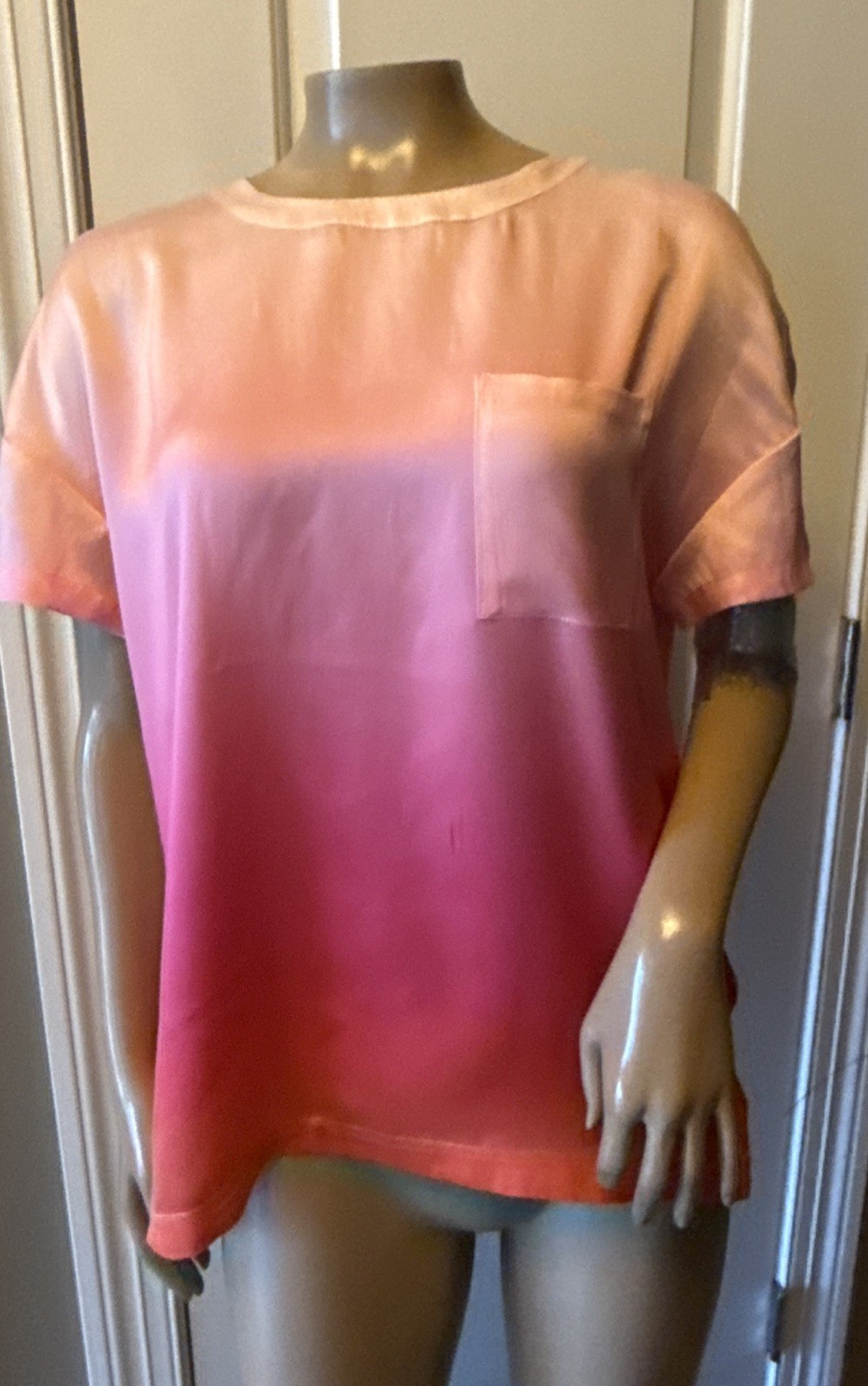 BADGLEY MISCHKA Ombre Mulberry Silk Blouse Women’s Size S Multi NWT