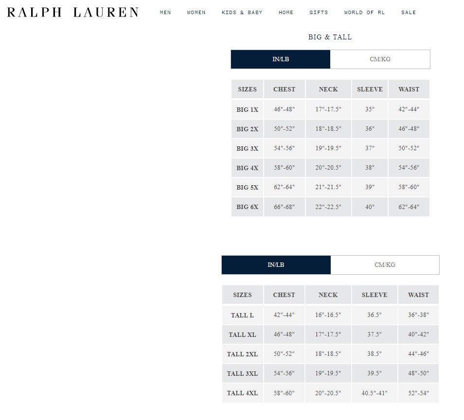 New Ralph Lauren Big and Tall Long Sleeve Button Down Polo Various Sizes