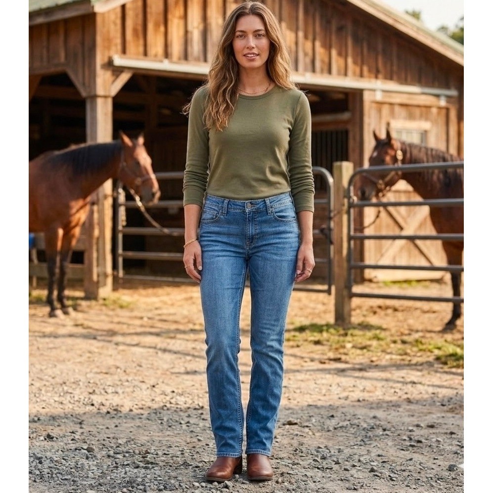 Wrangler Willow Ultimate Riding Jeans Womens Straight Leg 32×36 Actual 32×35