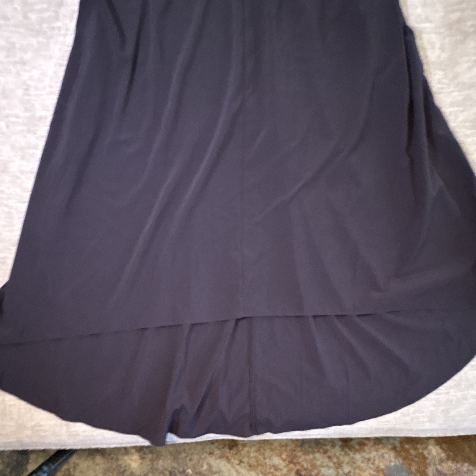 Women’s L Black Solid Fit & Flare Scoop Neck Sleeveless Layered Lined Dress
