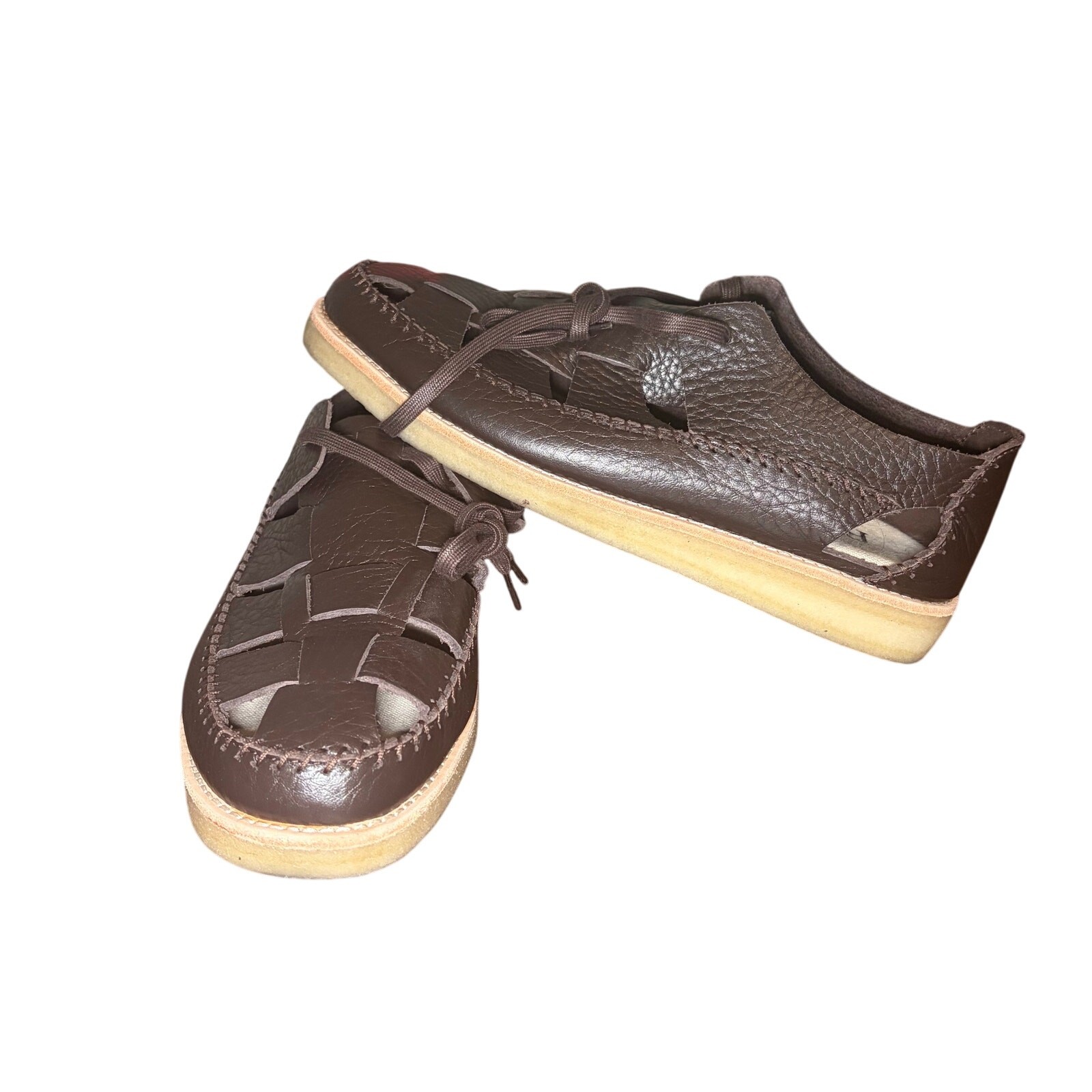 SAMPLE Ronnie Fieg x Clarks 8th Street Ridgevale Leather Shoes Size 9 – Brown
