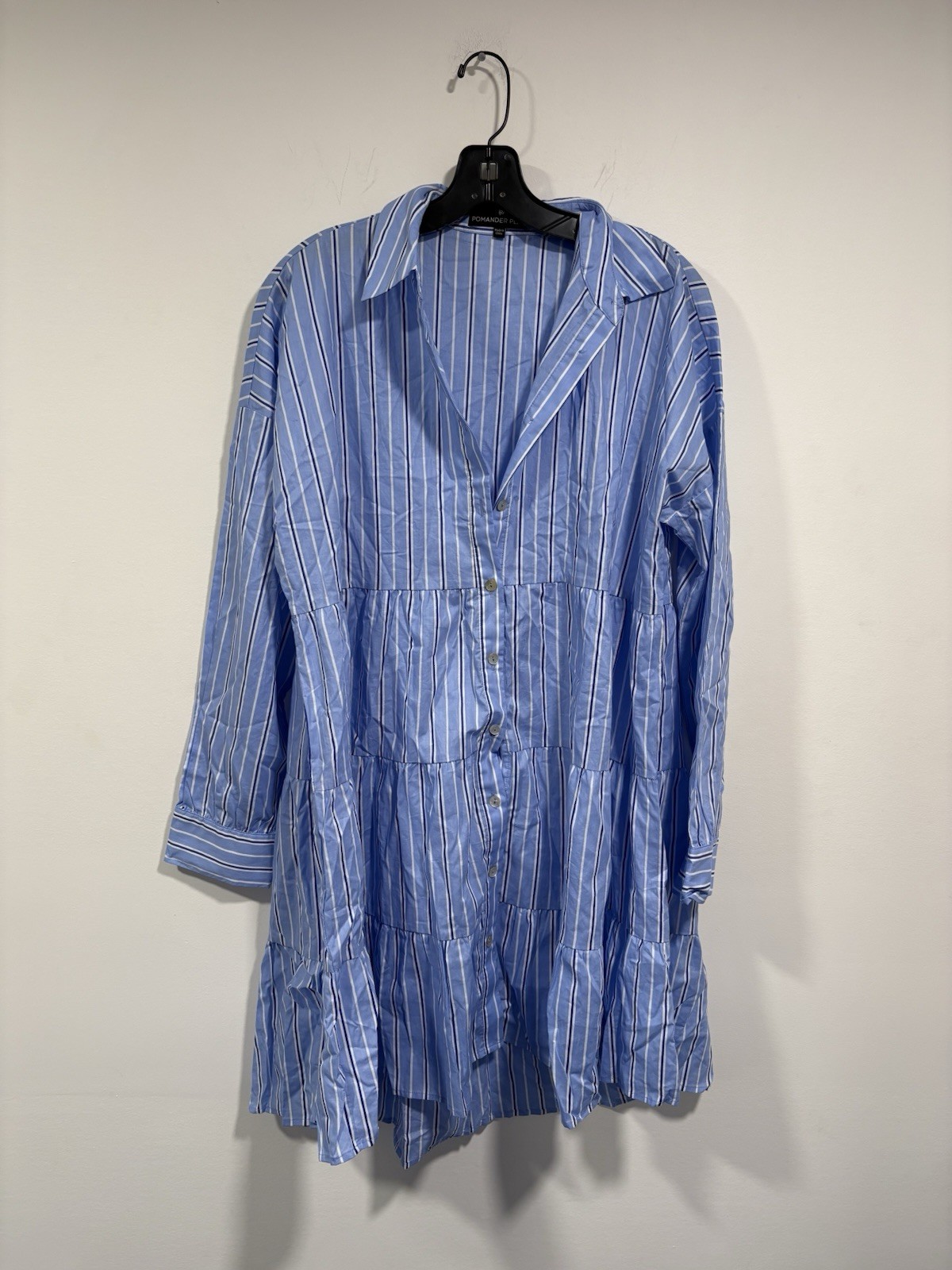 Tuckernuck x Pomander Place | Shades of Blue Stripe Cara Button Down Dress M