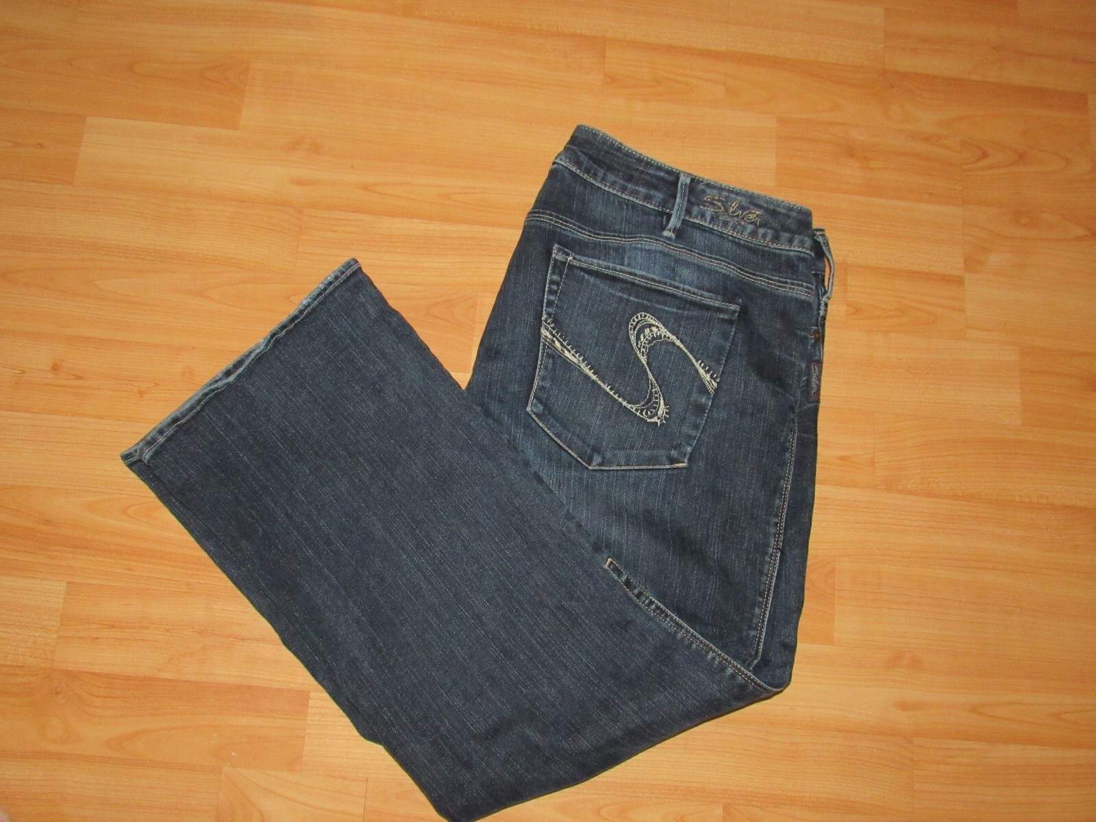 SILVER SANTORINI Denim Jeans Womens 36 X 27 Cotton Polyester Blend