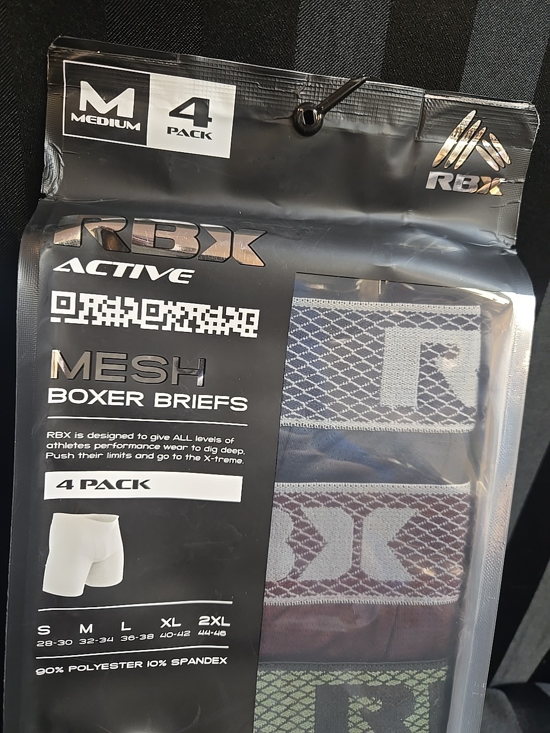 2pc Lot RBX Men 4ct Packs Medium Mesh Boxer Briefs Closed Fly Fits 32″-34″ Waist