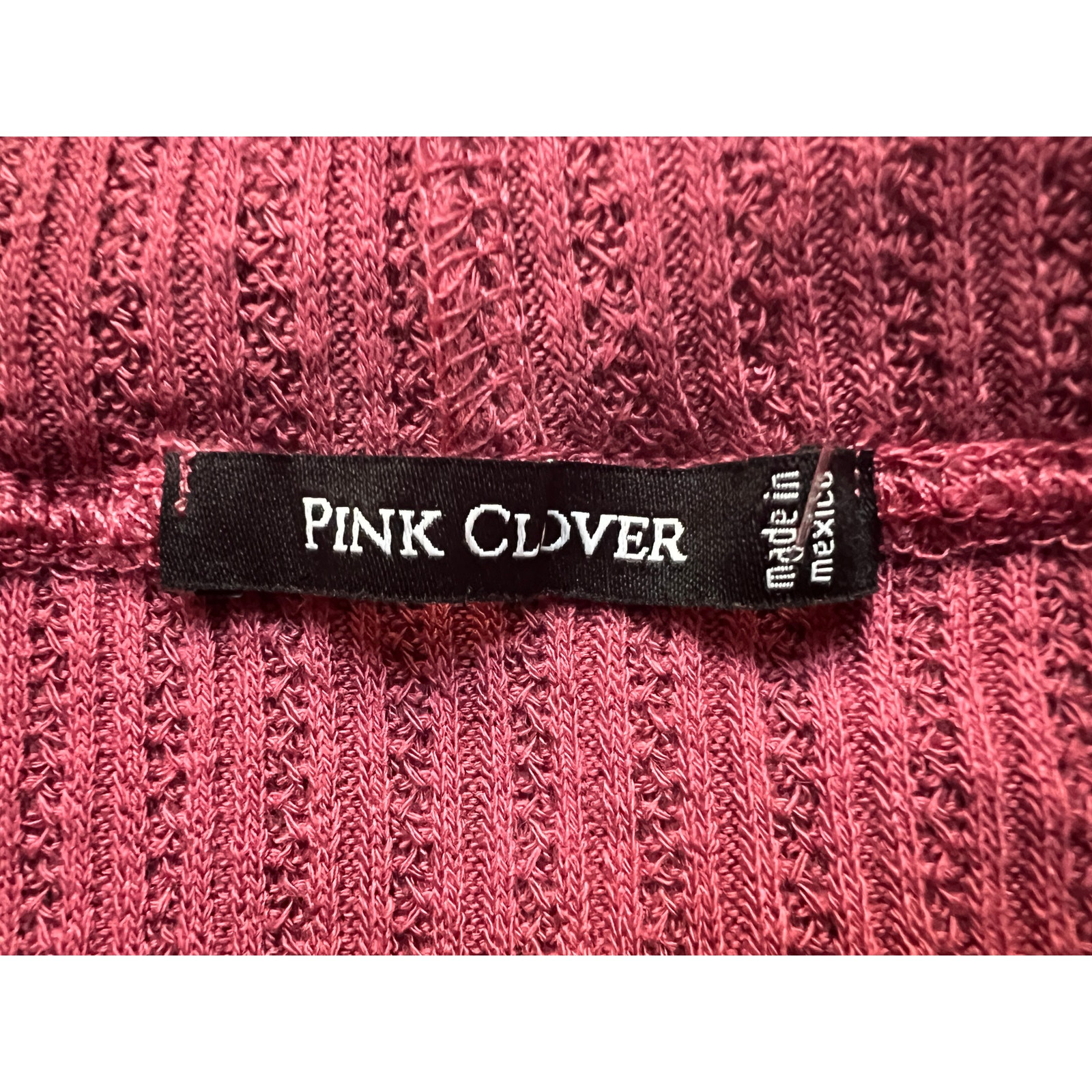 Pink Clover Top Womens Large Long Sleeve Mock Neck Ribbed Stitch Fix Mauve NEW