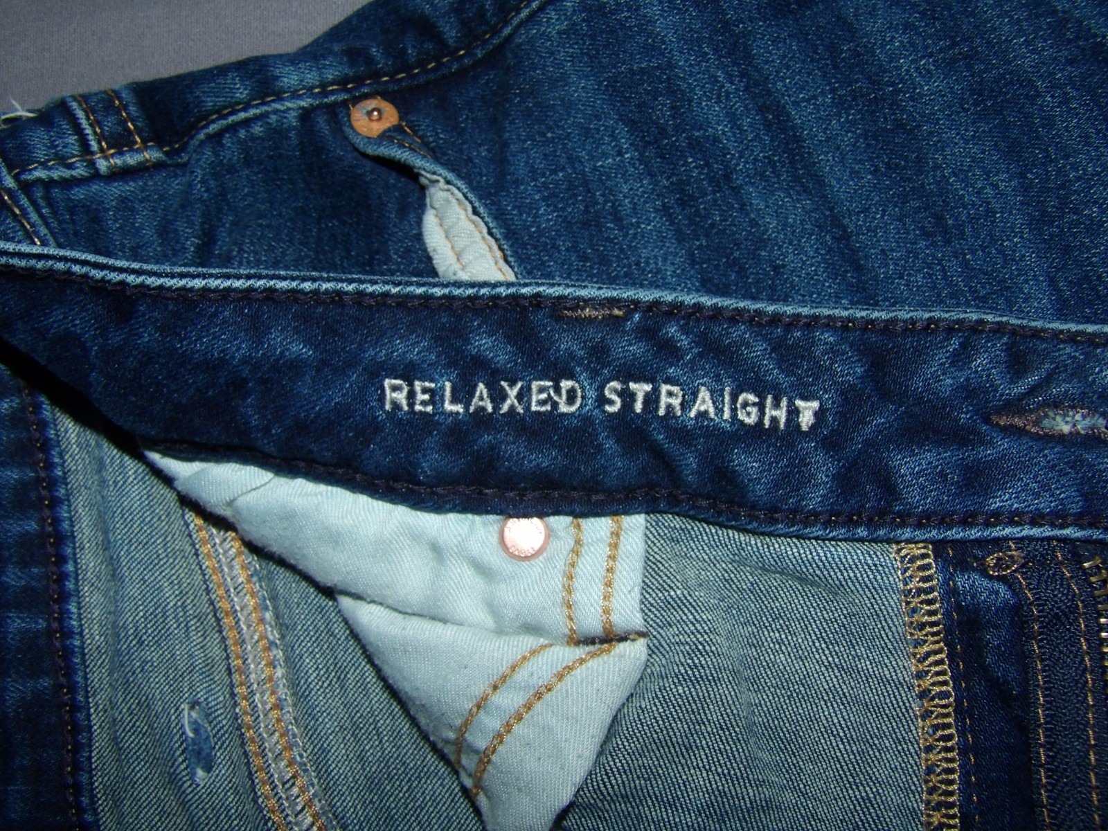 American Eagle Air FLEX+ Relaxed Straight Leg Stretch Denim Jeans Men’s 38 X 32
