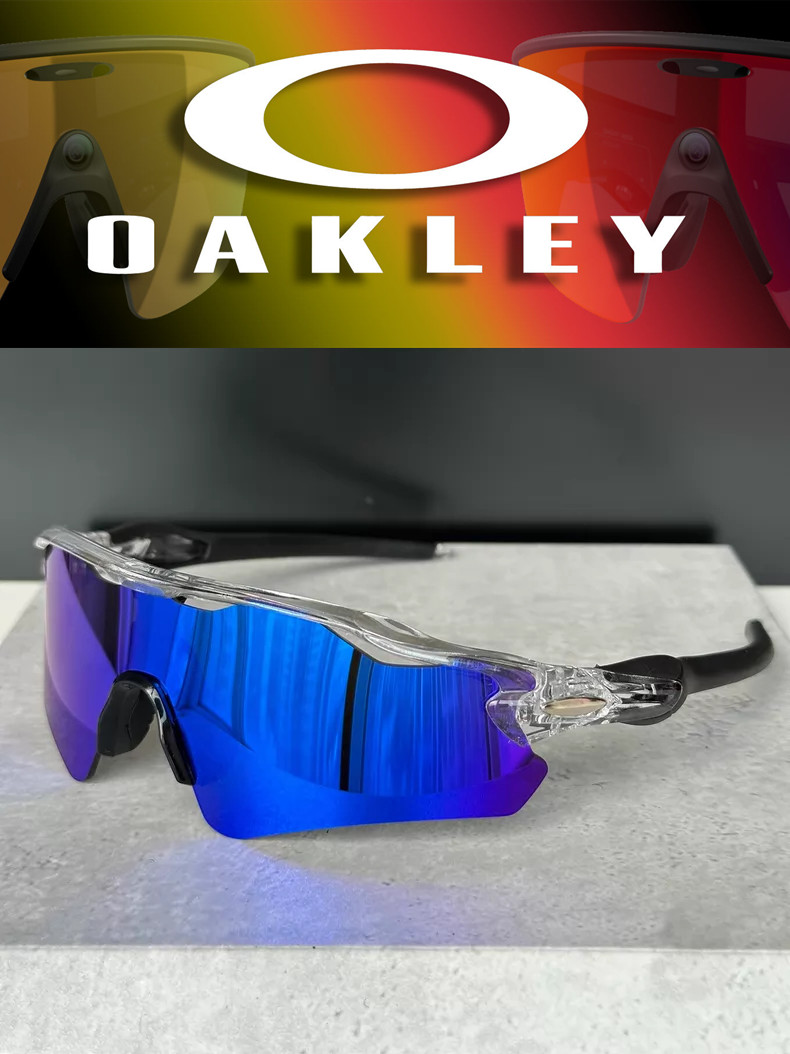 Oakley Radar Ev Path Sport Sunglasses OO9208 Clear Frame Blue Lenses