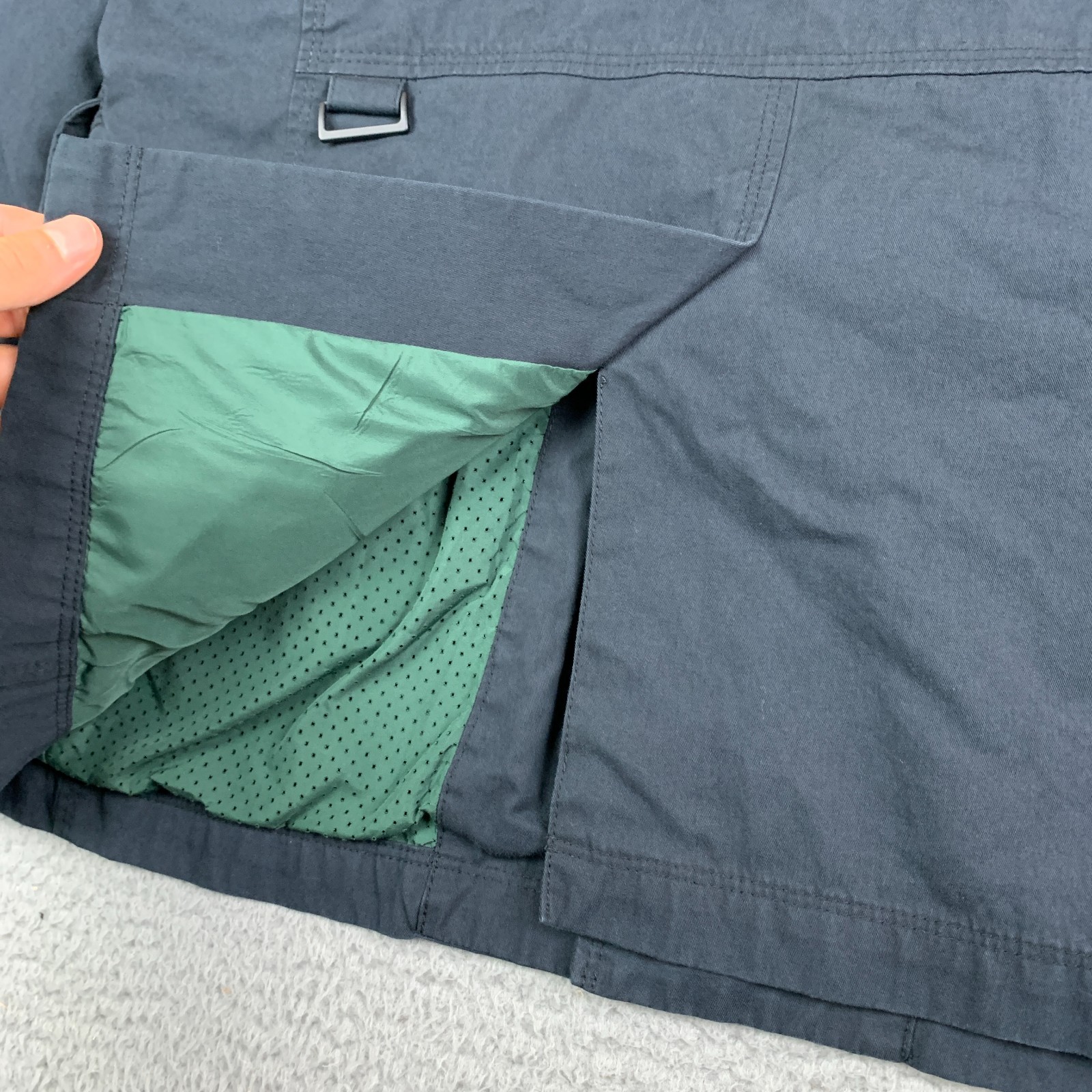 Strellson Coat Mens 50 Cargo Pockets Utility Jacket Button Closure (Dark Blue)