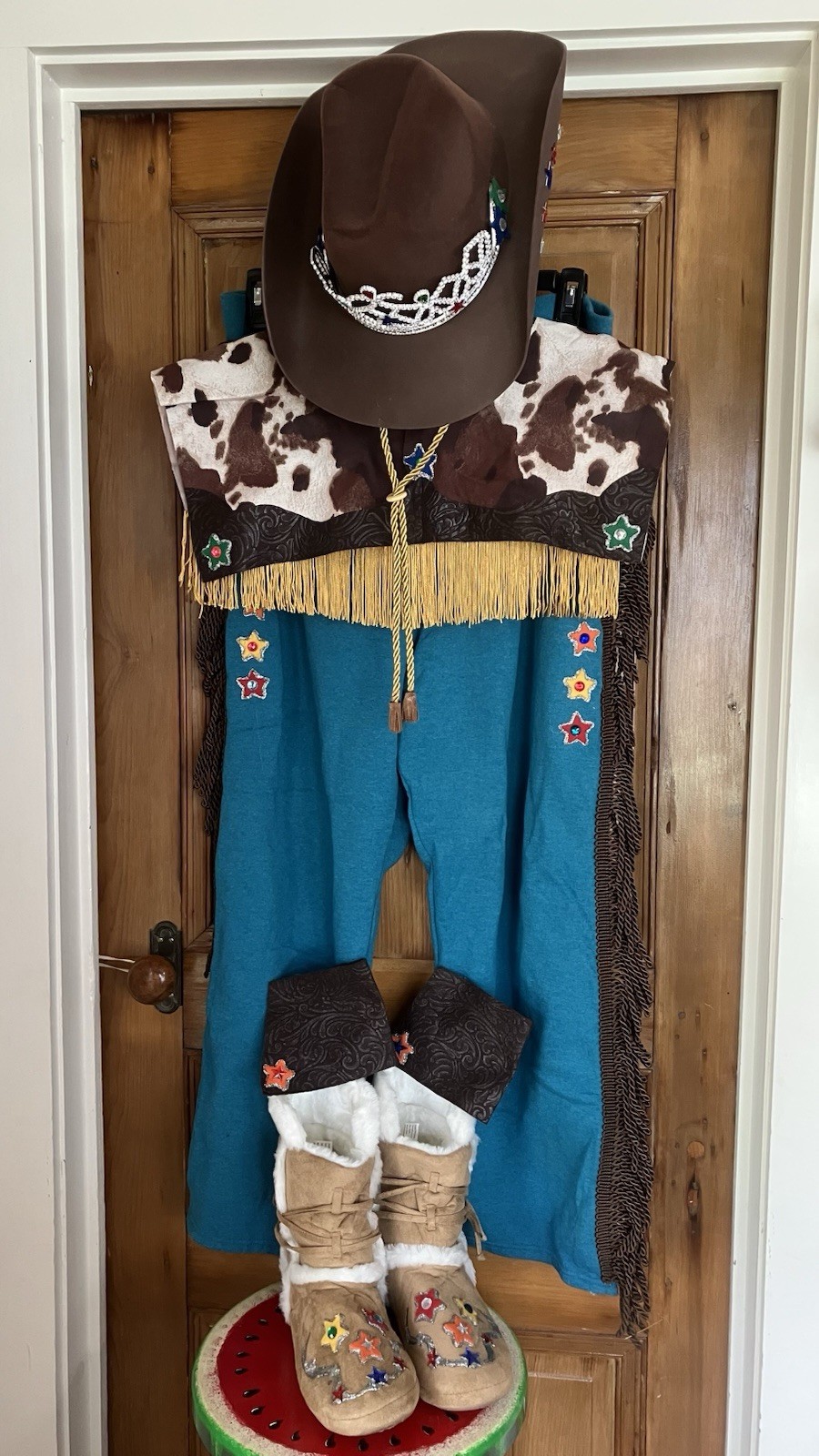 Women’s 7 Piece Cowgirl Costume Handmade Party, Halloween Sz XL