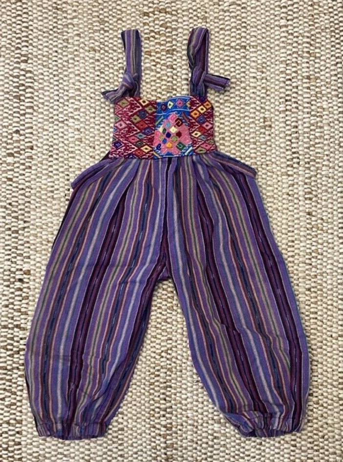 Vintage Guatemalan Child Toddler Overall Jogger 2T Unisex Y2K