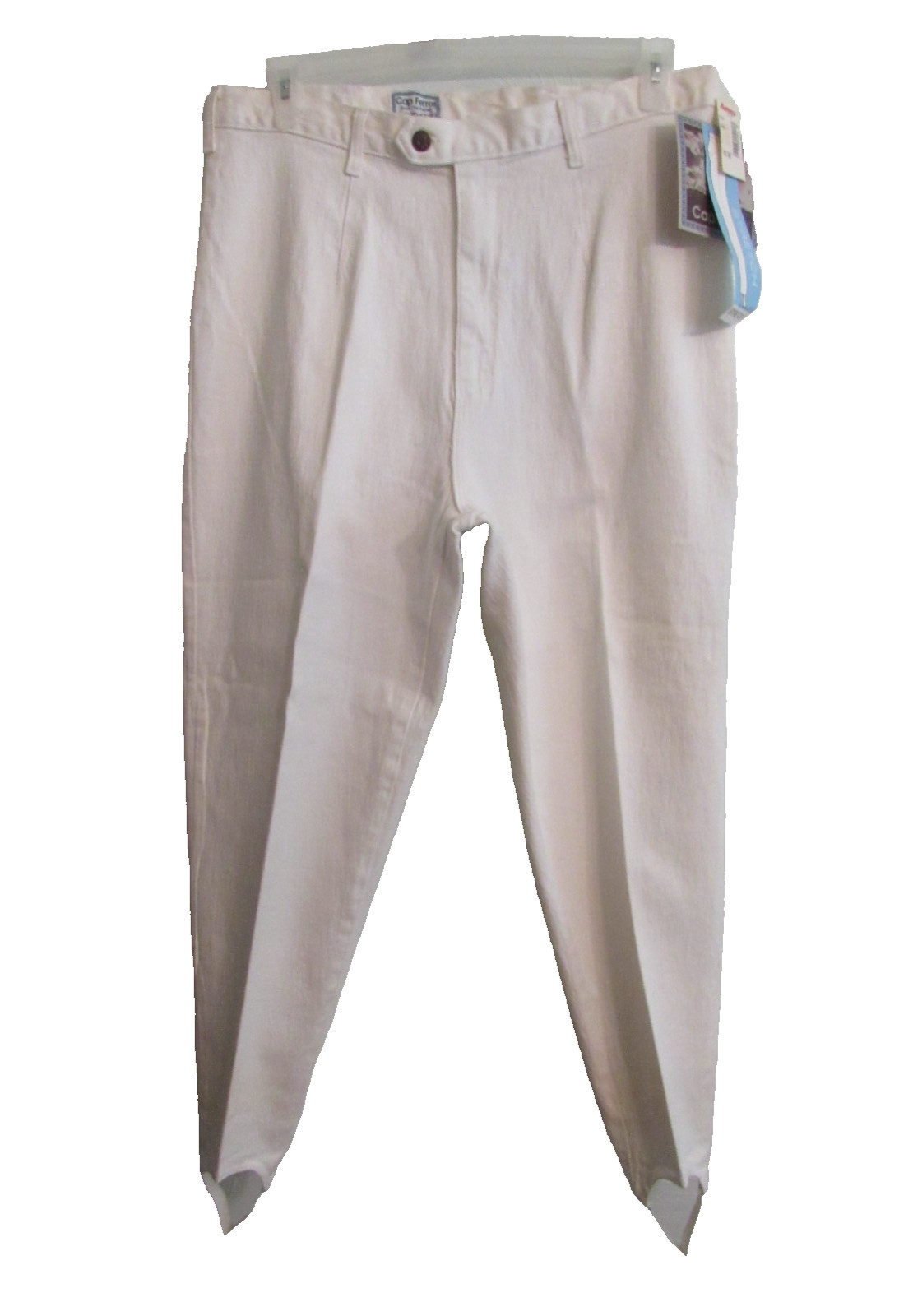 VTG 80s CAP FERRAT Jeans 20 High Waist Mom White USA Made Stretch Stirrup NWT
