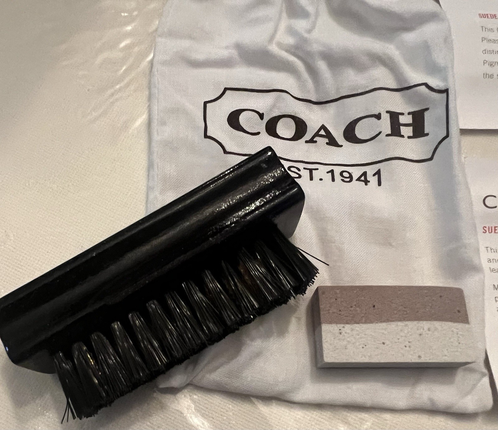 VINTAGE COACH HAMPTONS PLUM SUEDE LRG HOBO BAG-CARE KIT-DUST BAG & BOX NEW TAG