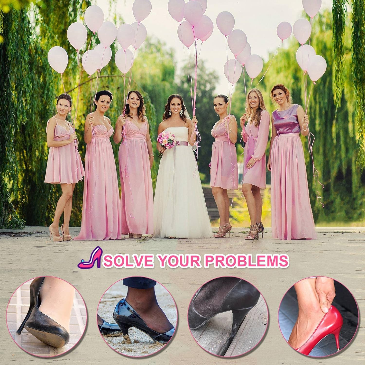 Heel Stoppers for Grass, 15 Pairs 3 Sizes Heel Protectors for Grass, Sturdy High