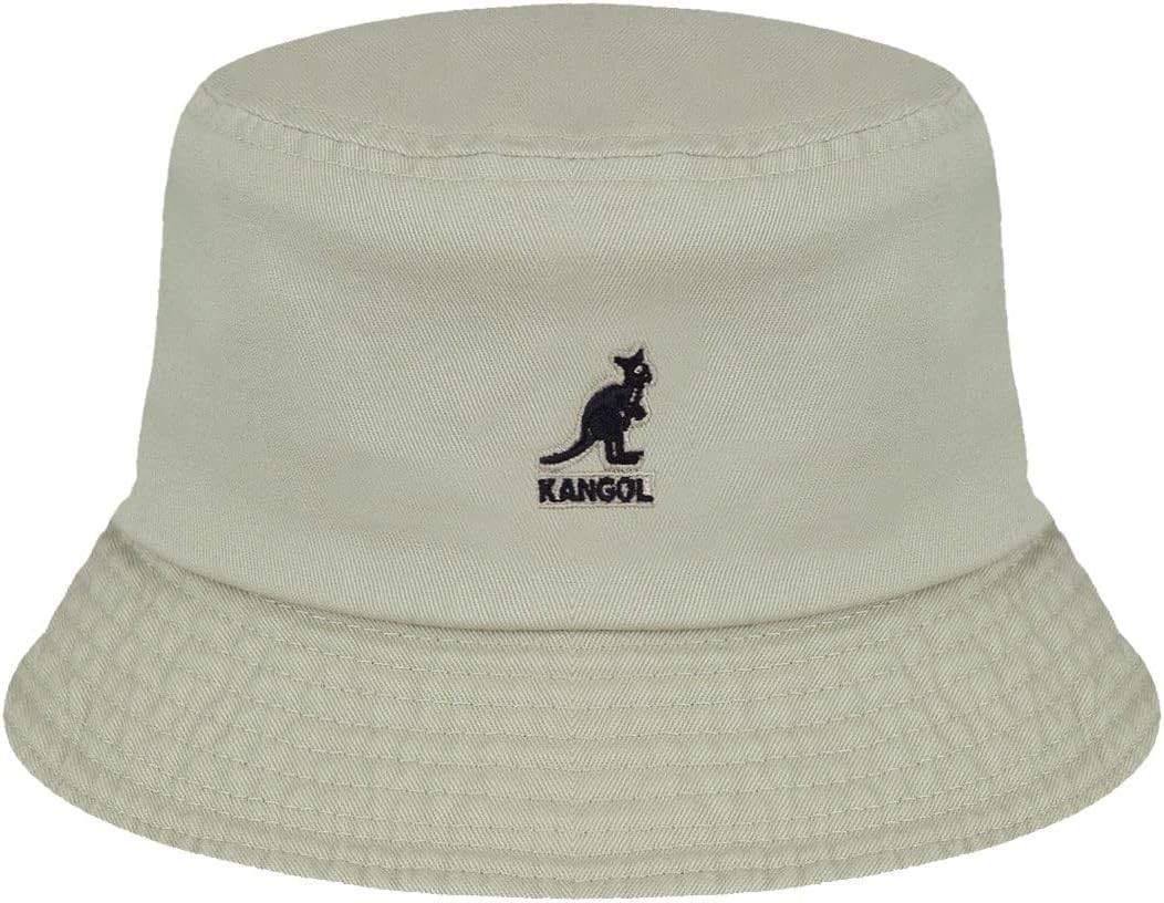 Kangol Men’s Lightweight Cotton Washed Bucket Hat with Logo, Size & Color Option