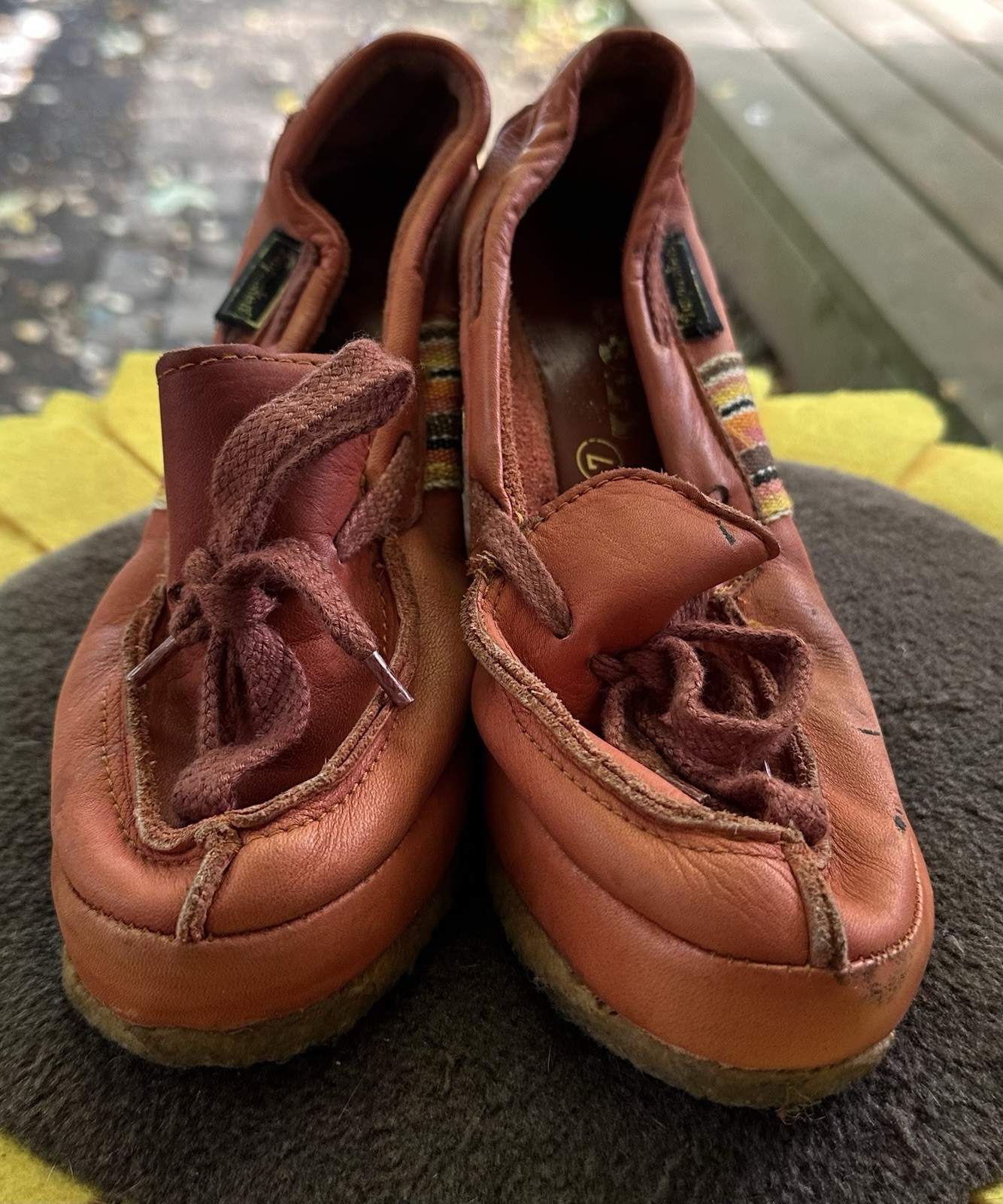 Vintage Platform Wedge Shoes Terracotta Fudpuckers