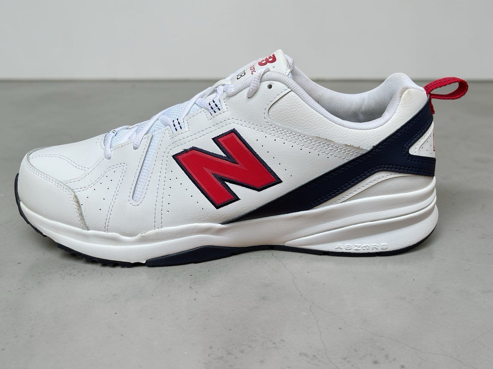 New Balance 608 MX608HR5 Men’s Size 15 White Red Navy Training Walking Shoes