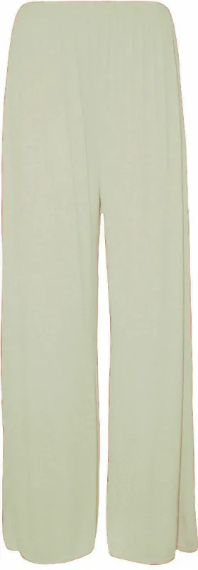 Ladies Palazzo Wide Leg Flared Elasticated Stretch Plain Trousers Womens Wide UK