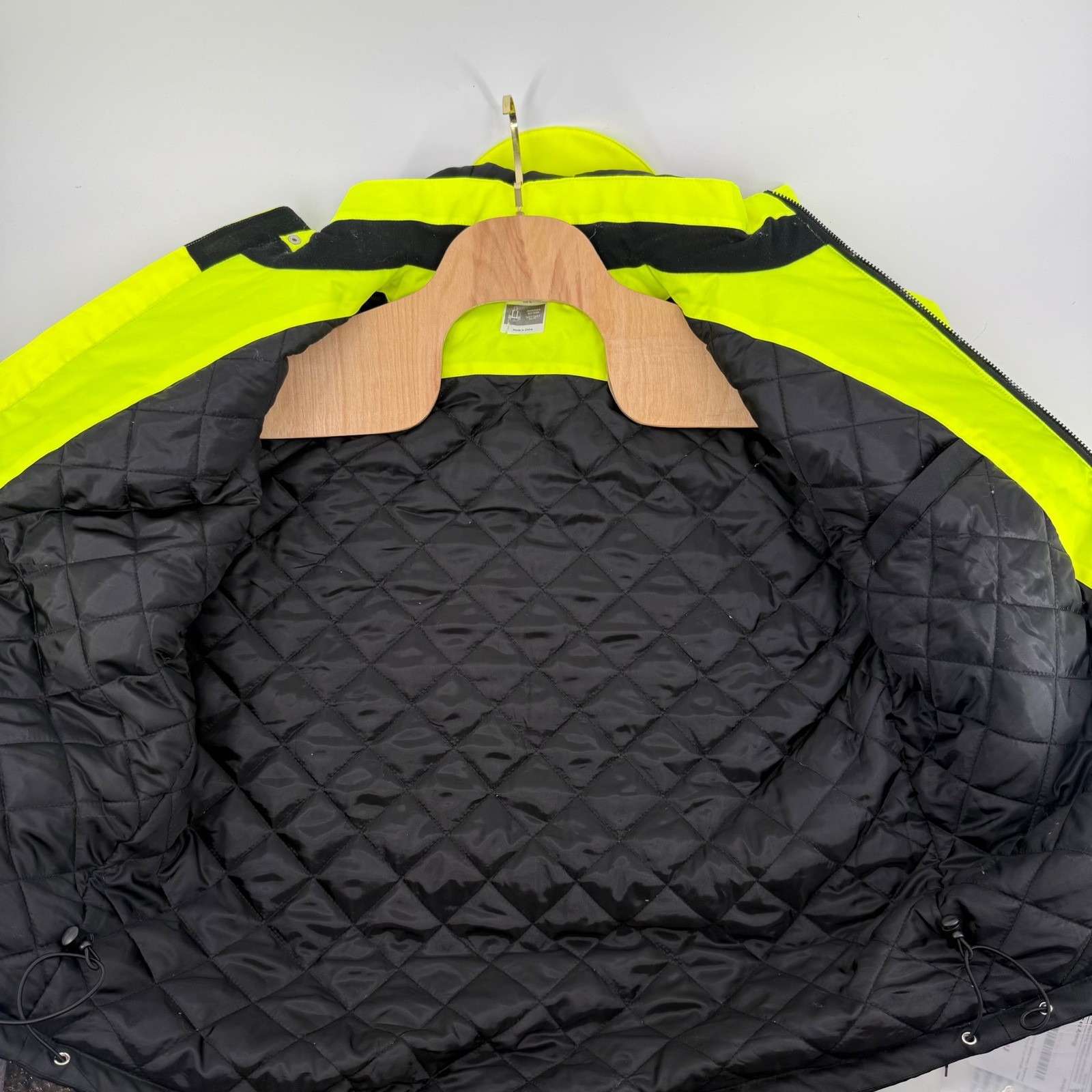 Toolant Hi-Vis Safety Bomber Jacket Neon Yellow Reflective Class 3 XL Hooded