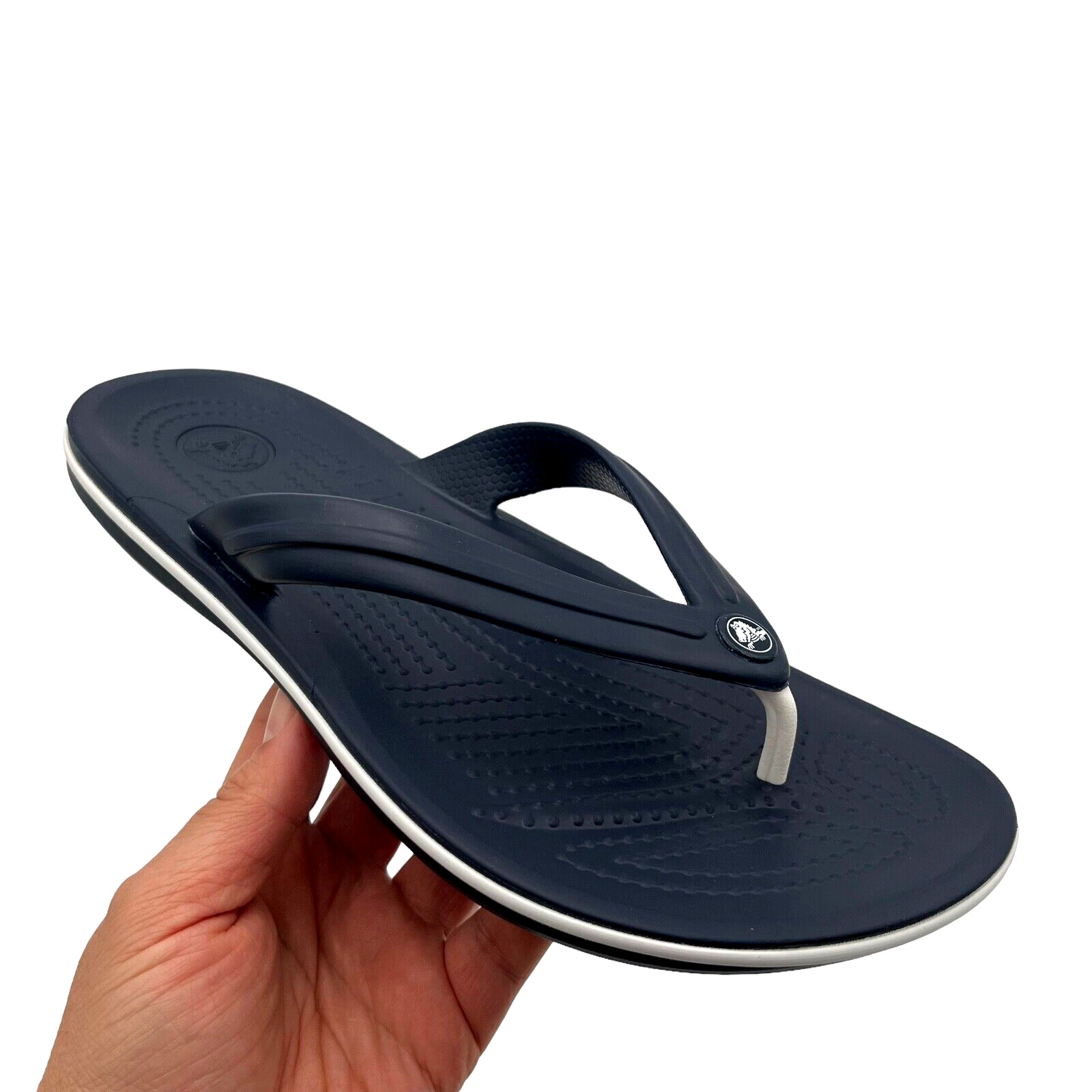 Crocs Men’s Flip Flop Sandal Size 9 Navy Water Friendly Lightweight & Comfy