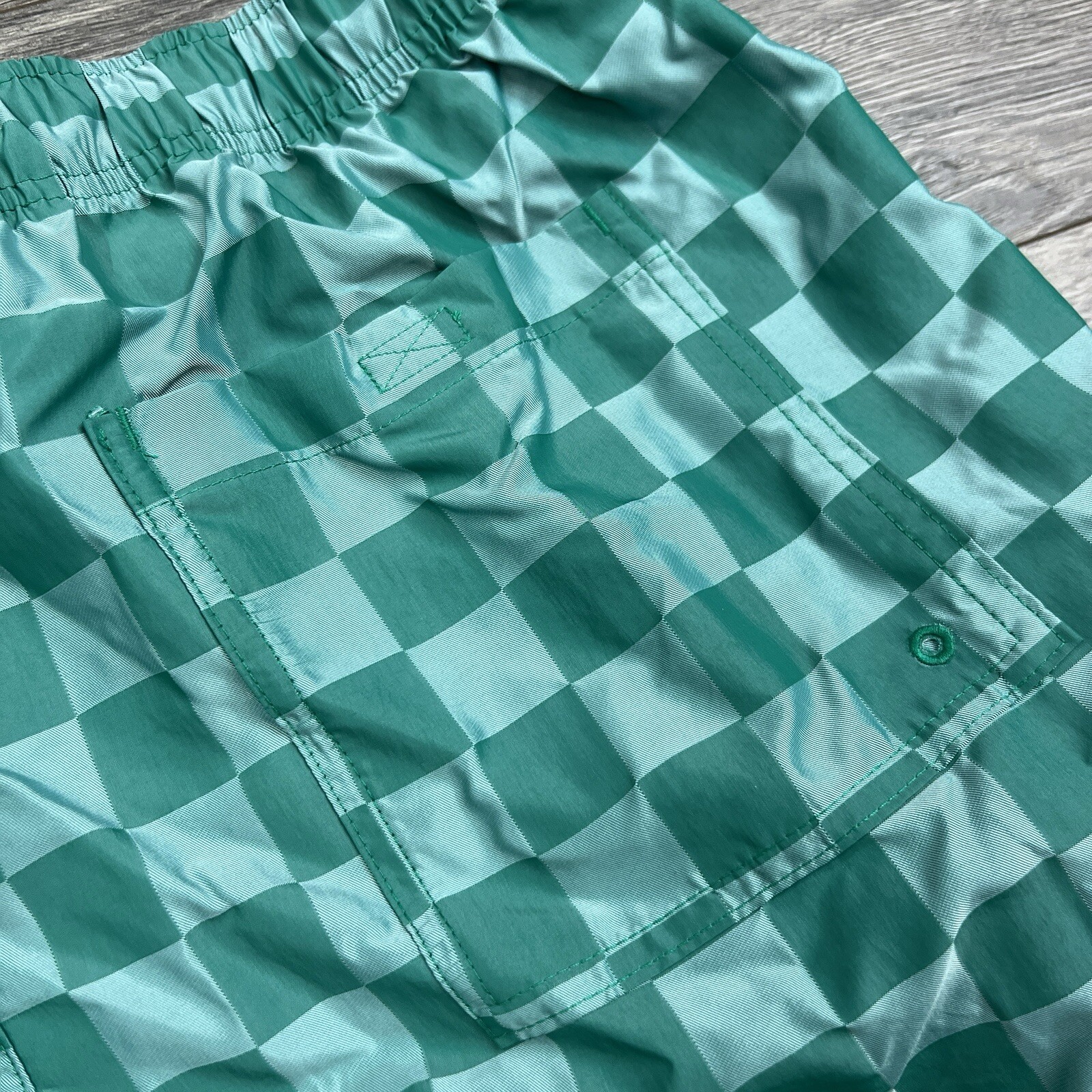 Nike Shorts Sz Large Mens Malachite Green White Club Flow Checkers $60