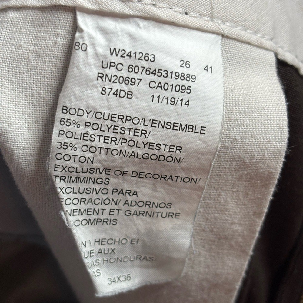 EUC DICKIES 874 Original Fit Men’s Brown Straight-Leg Chinos 34×36