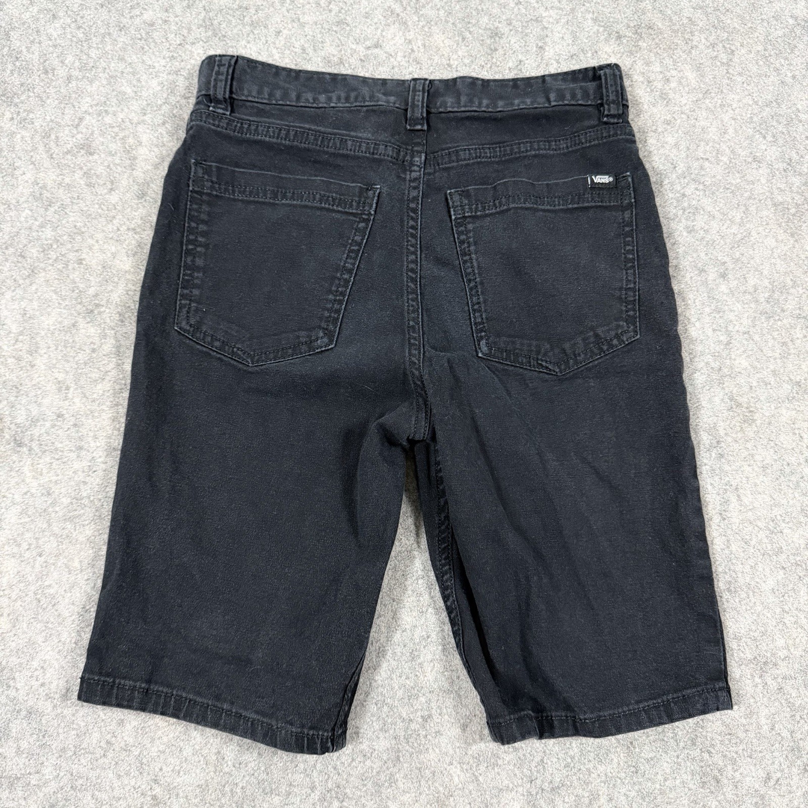 Vans Shorts Denim Jean Shorts Youth Boy’s Size 12 (Actual Fits 25.5×8.75) Black