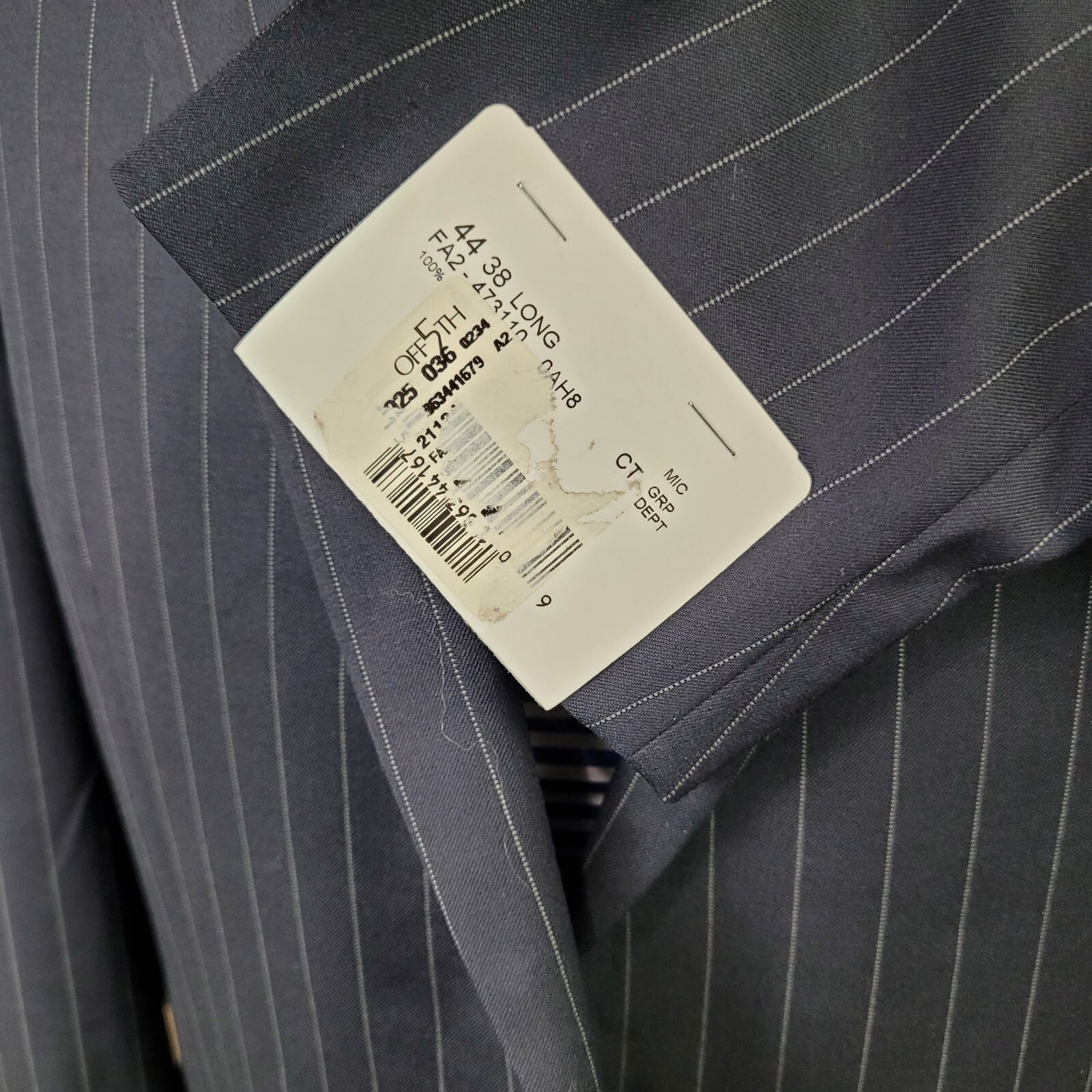 Hickey Freeman 100% Worsted Wool Navy Blue Blazer Mens 44L Sport Suit Coat