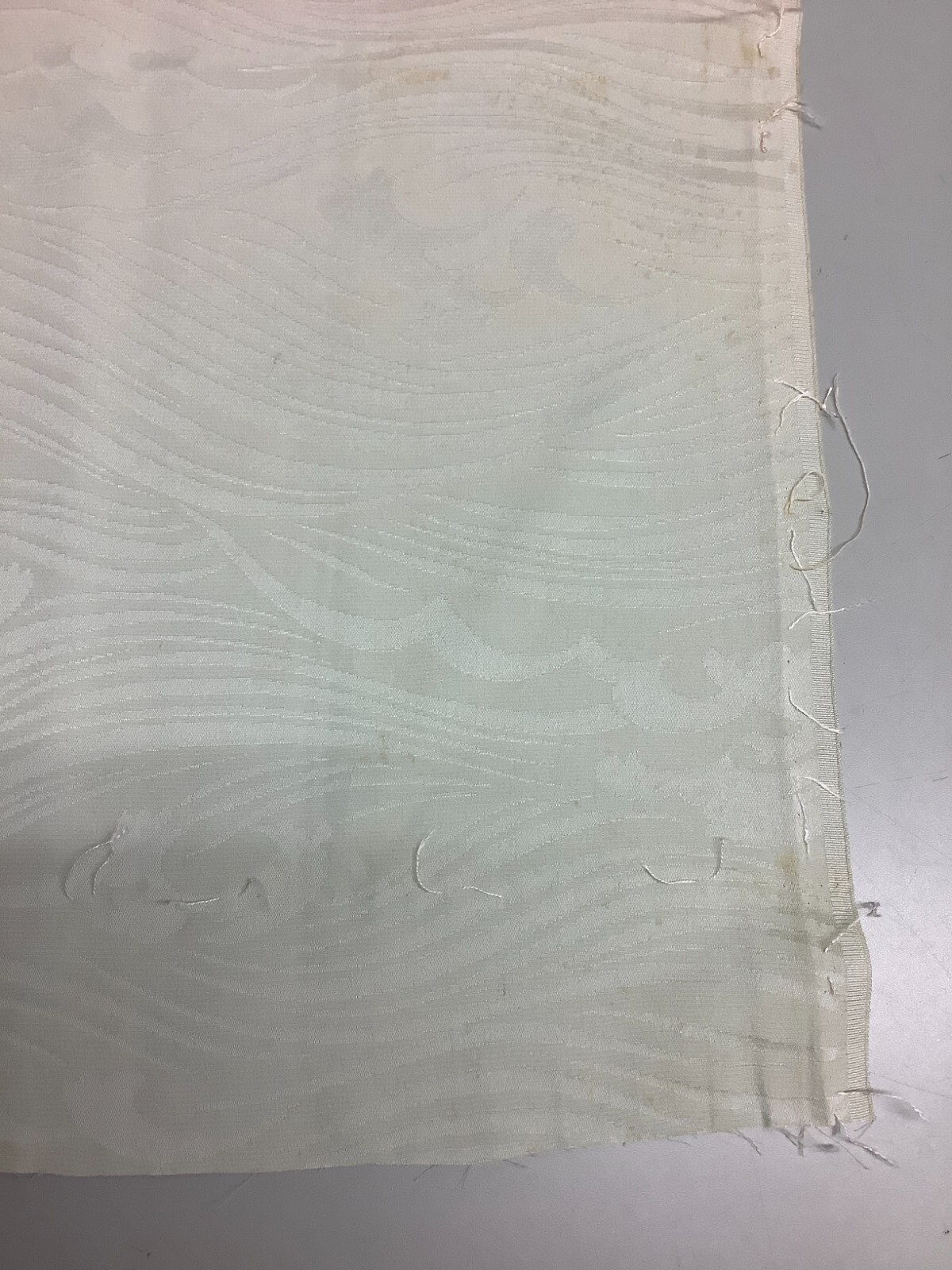 Japanese Vintage Kimono Fabric cloth Boro Light green Flower Dirt 49.6×13.7in