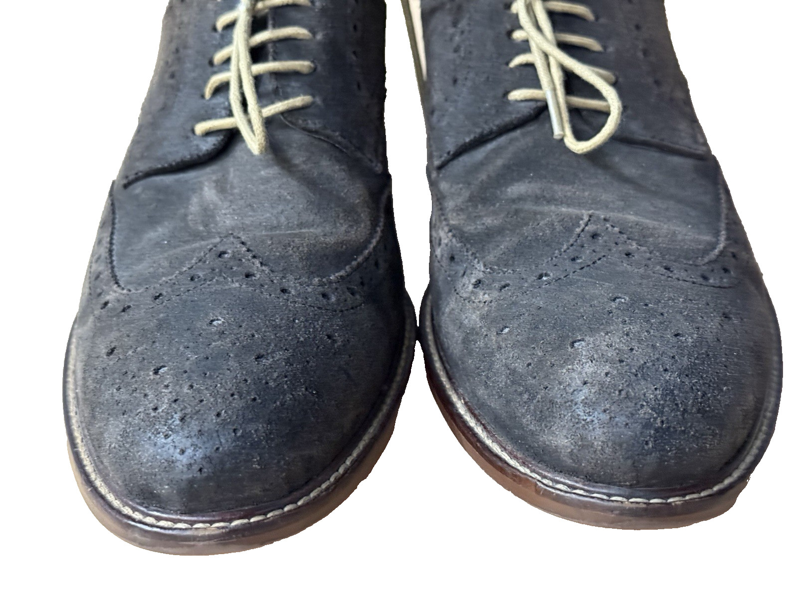Gordon Rush Suede Coffee Brown Concord Wing Tip Casual Lace Up Shoes Size 10