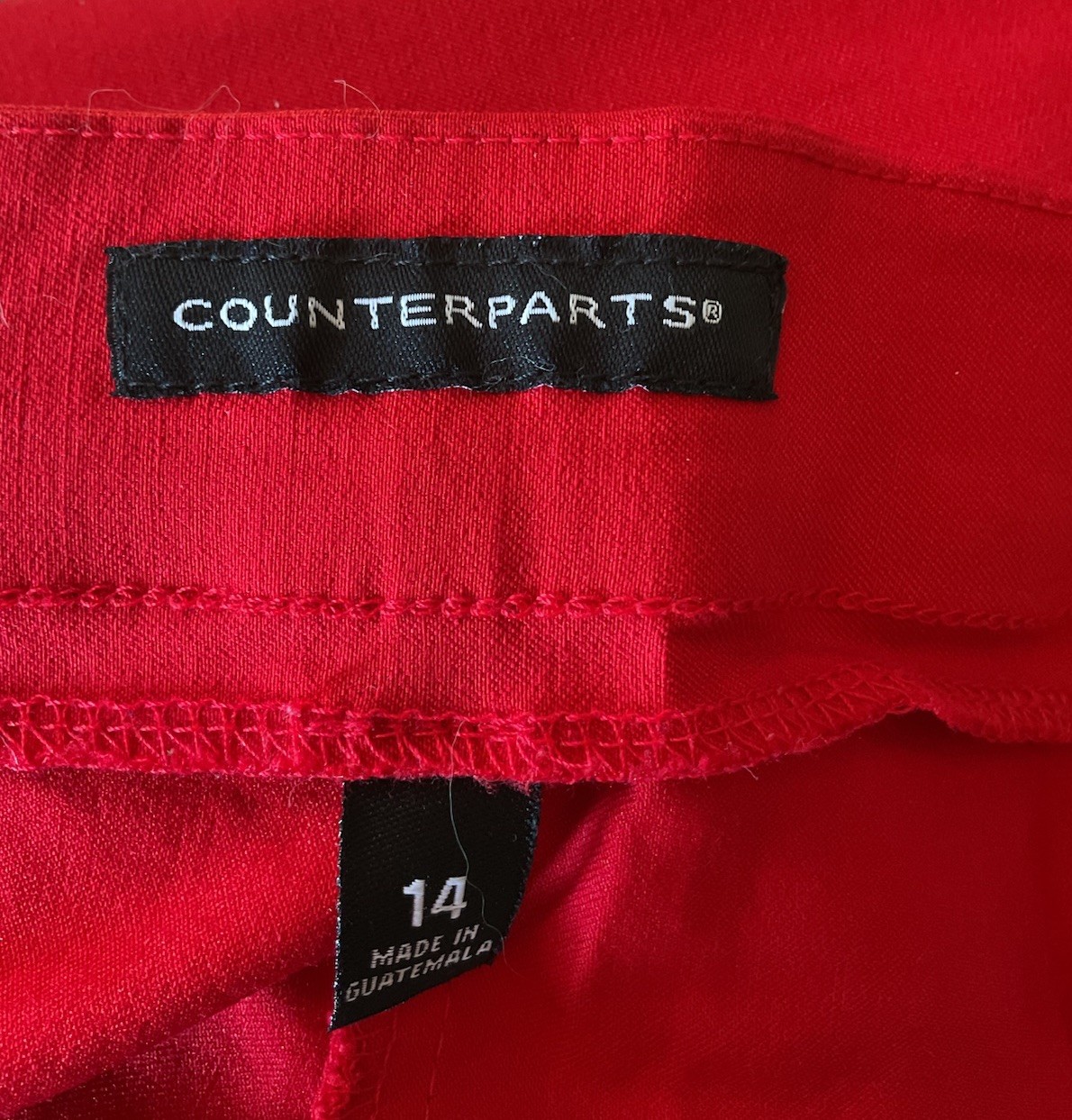 counterparts pull on ankle/cropped pants Red Size 14