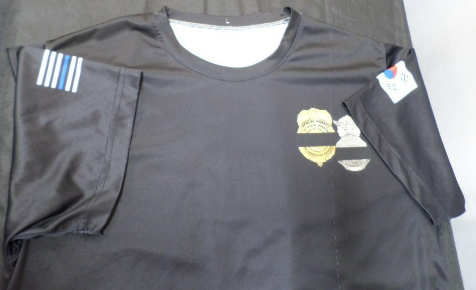 DISCONT NATIONAL MILITARY MP WEEK OSAN AIR BASE REPUBLIC OF KOREA BLACK SHIRT M
